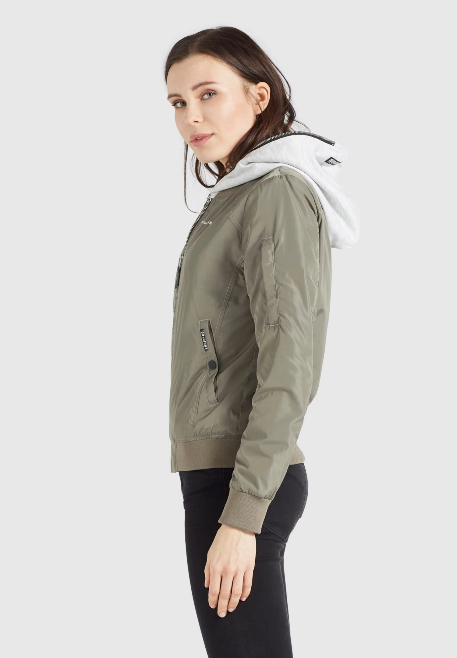 Khujo Winterjassen Winterjas LARIFA Dames Kaki - Afbeelding 4