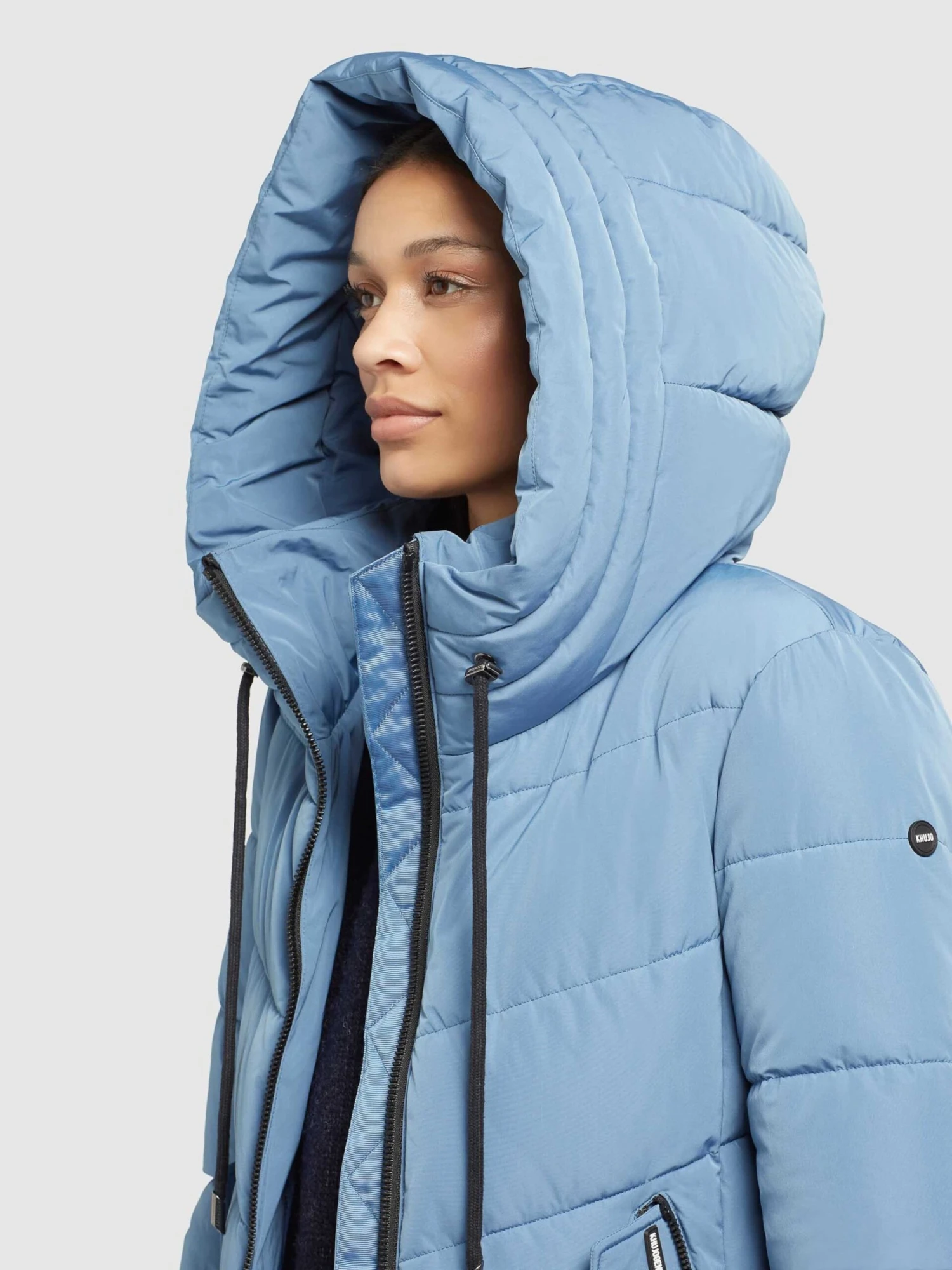 Khujo Wintermantels Wintermantel Ayleena Dames Lichtblauw - Afbeelding 7