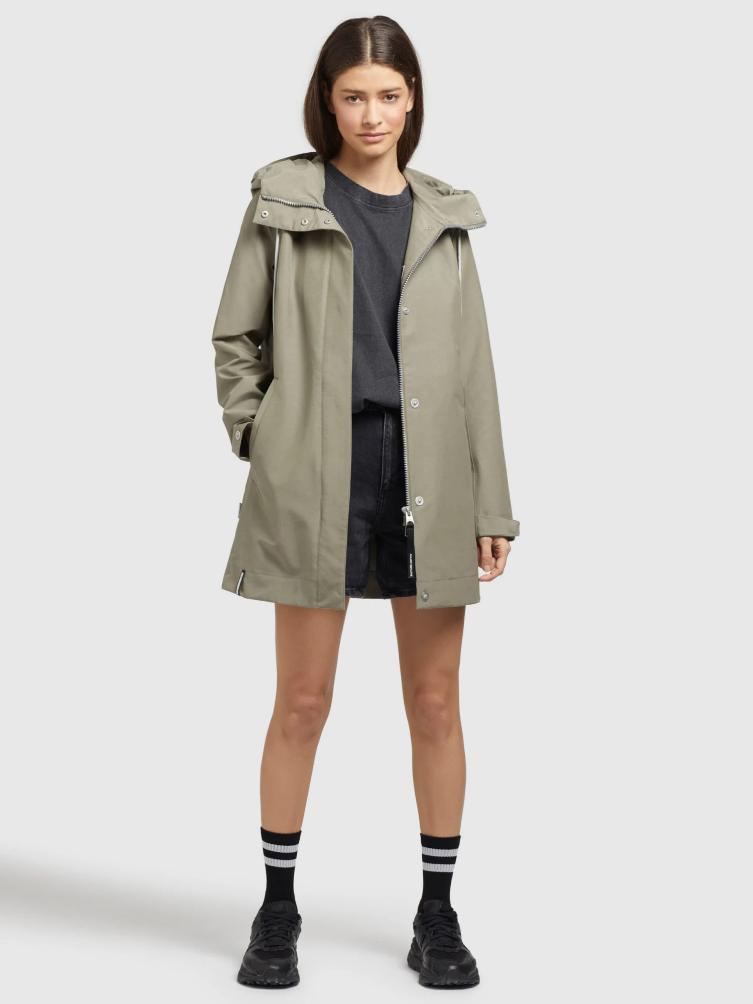 Khujo Tussenmantels Tussenmantel Artisa Dames Grijs / Groen - Afbeelding 2