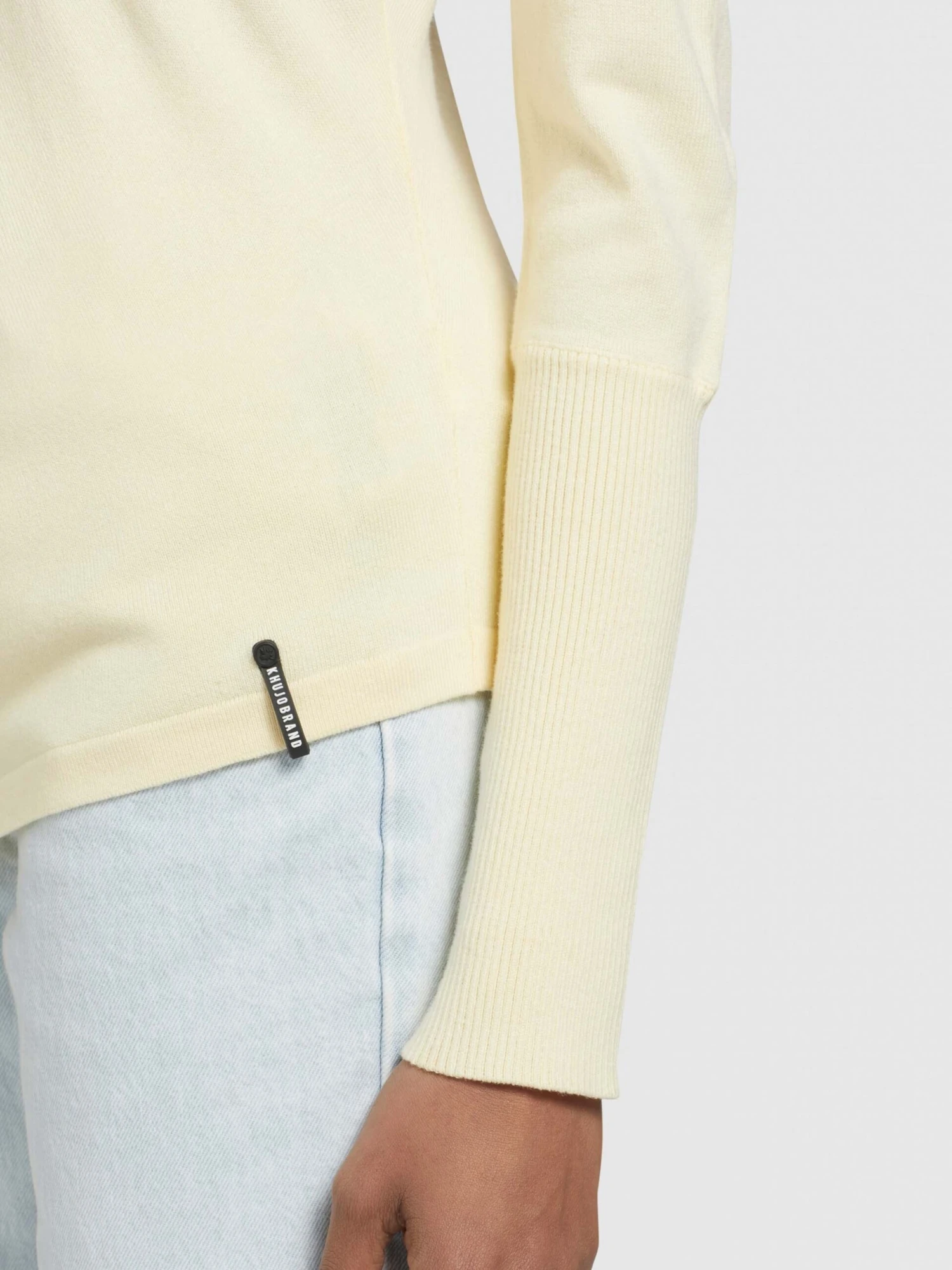 Khujo Fijngebreide Truien Trui Shea Dames Lichtgeel - Afbeelding 8