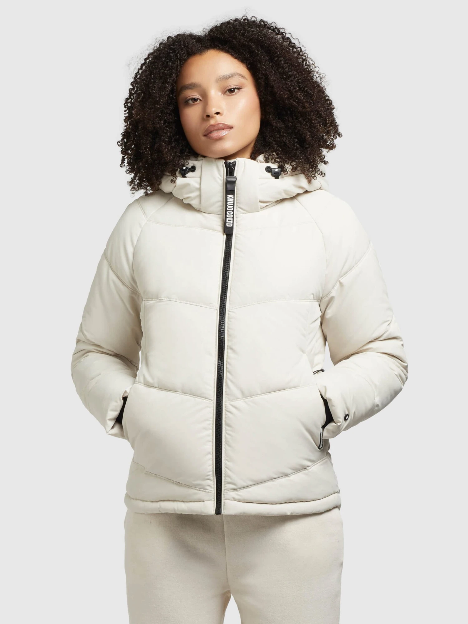 Khujo Winterjassen Winterjas Monty 2 Dames Offwhite - Afbeelding 2