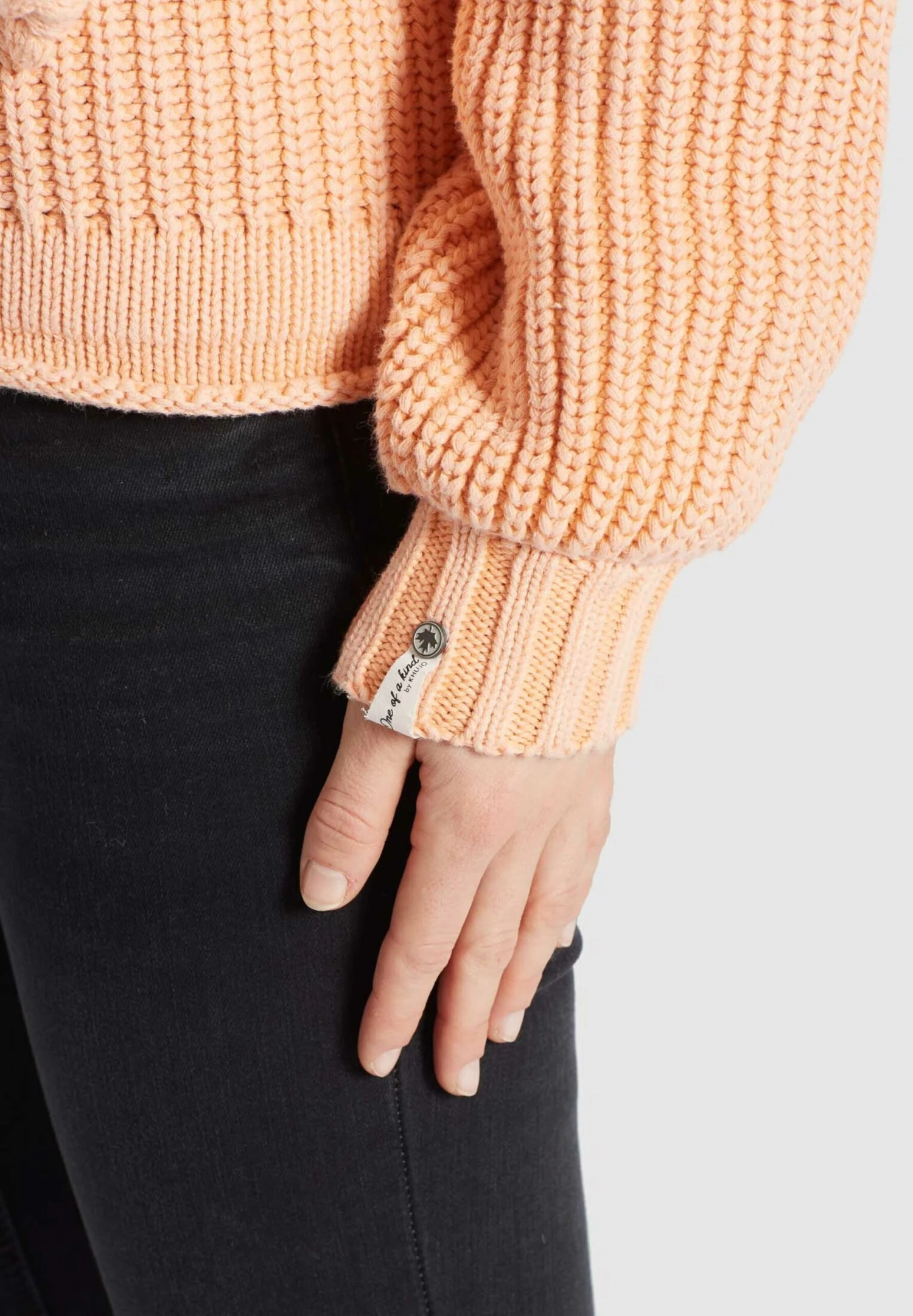 Khujo Hoodies Trui Hedvig Dames Abrikoos - Afbeelding 6