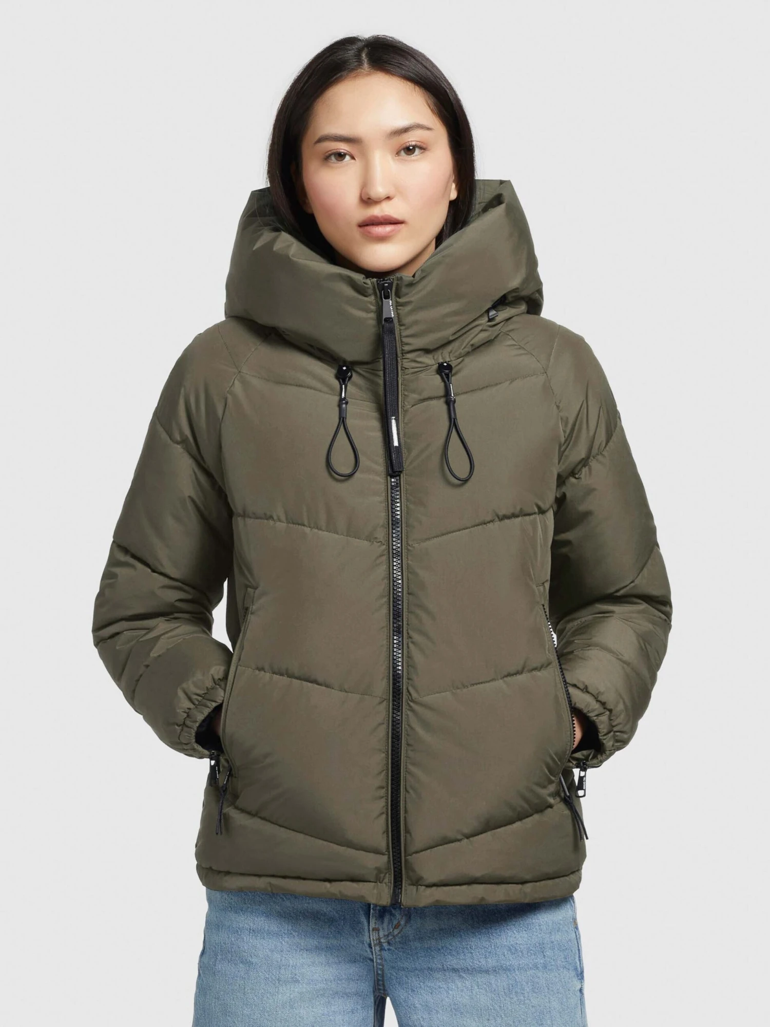 Khujo Winterjassen Winterjas Esila Dames Kaki - Afbeelding 2