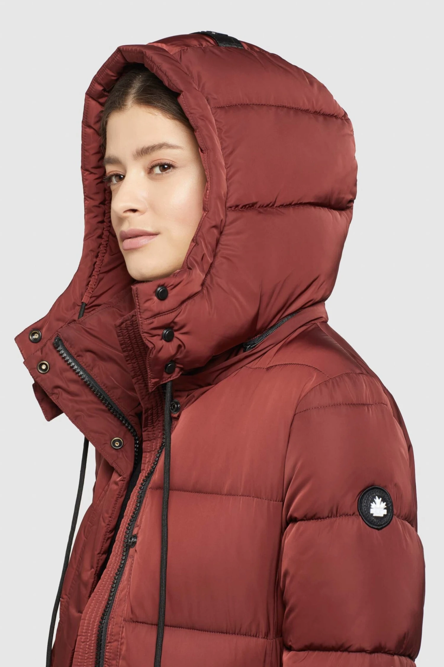 Khujo Wintermantels Wintermantel HAZELLE Dames Roestrood - Afbeelding 7