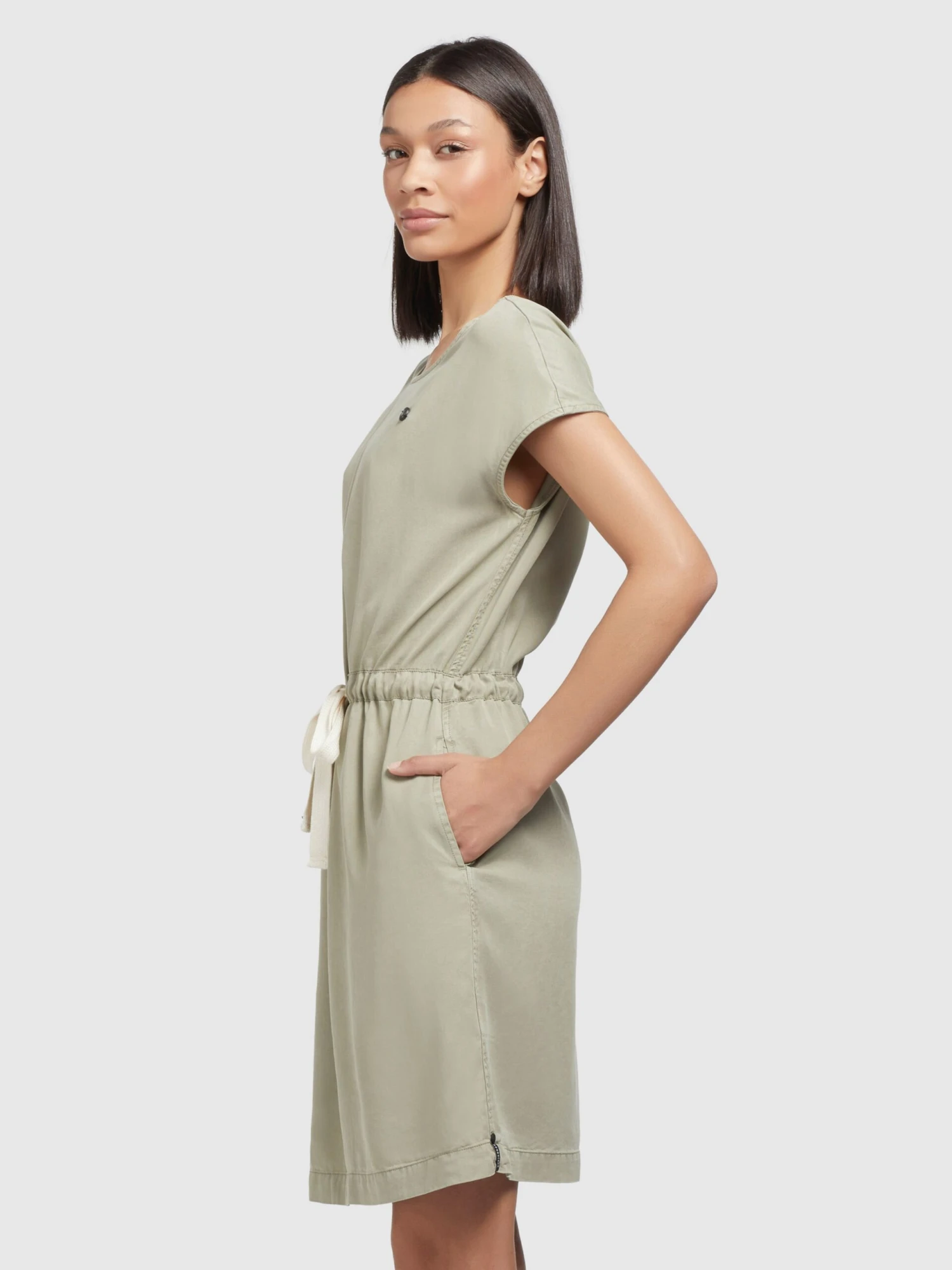 Khujo Zomerjurken Zomerjurk HEDIYE Dames Olijfgroen - Afbeelding 5