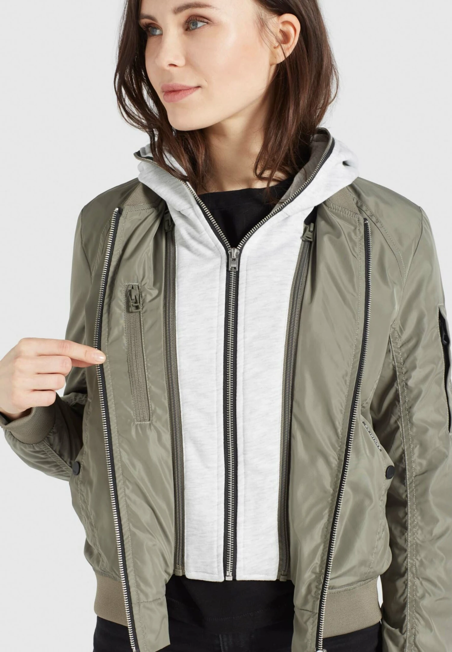 Khujo Winterjassen Winterjas LARIFA Dames Kaki - Afbeelding 7