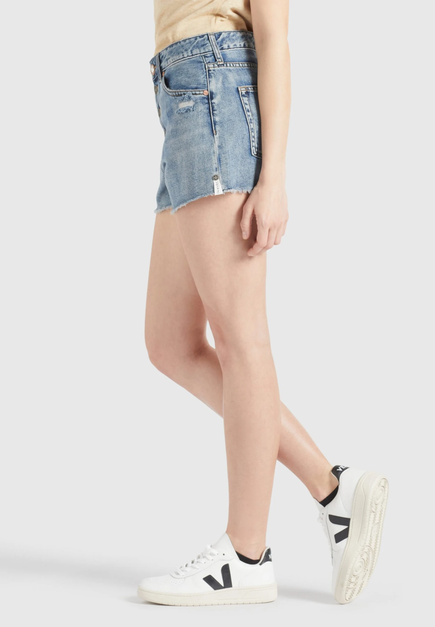 Khujo Denim Shorts Loosefit Jeans Anouk Dames Blauw - Afbeelding 4