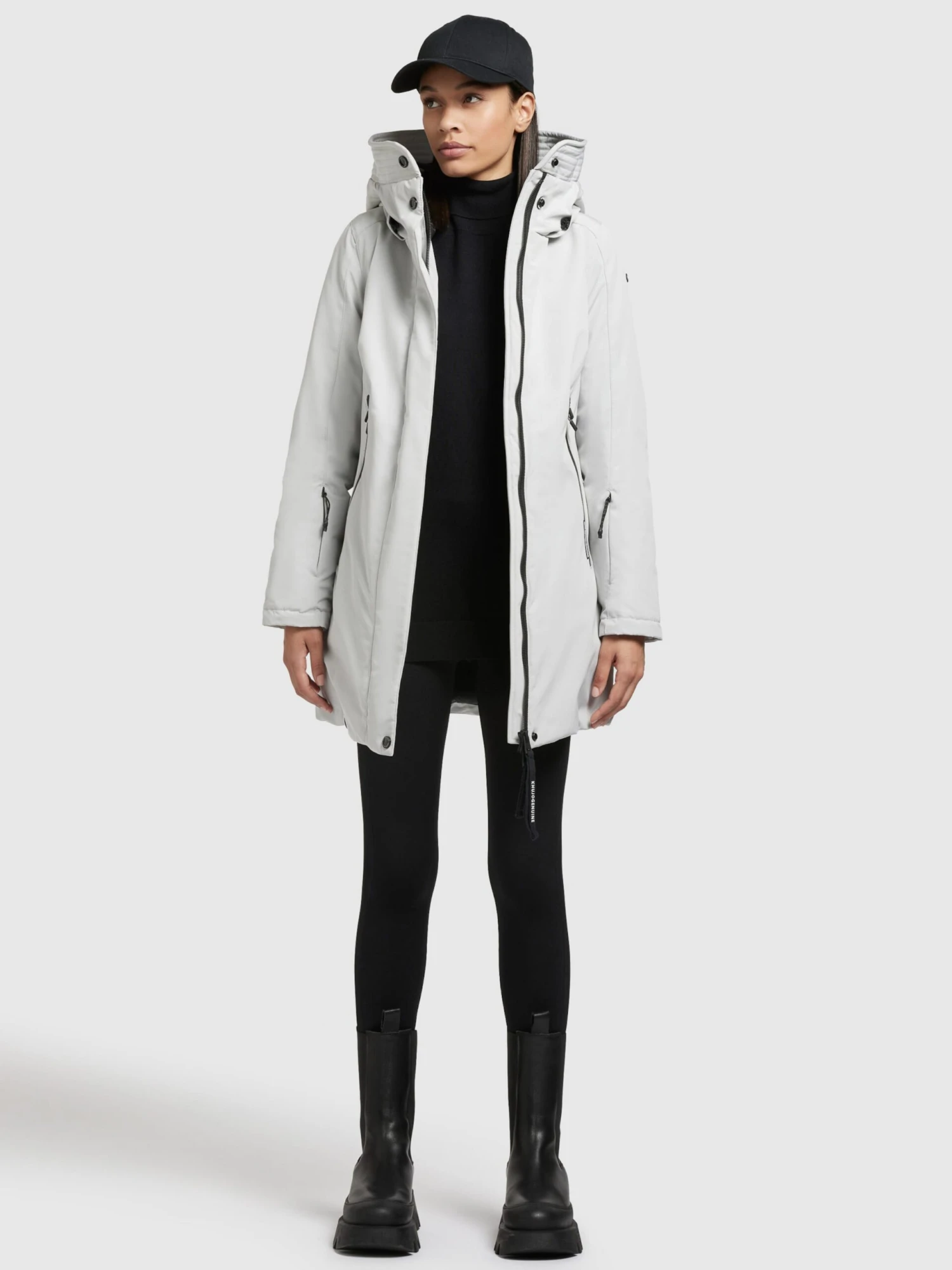 Khujo Winterjassen Winterjas Viona 3 Dames Lichtgrijs - Afbeelding 6