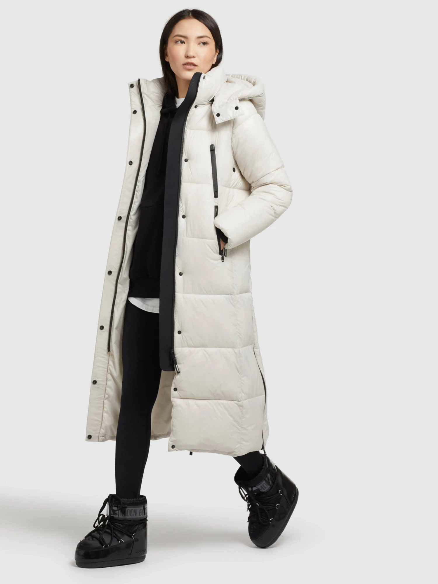 Khujo Wintermantels Wintermantel Melona Dames Parelwit - Afbeelding 3