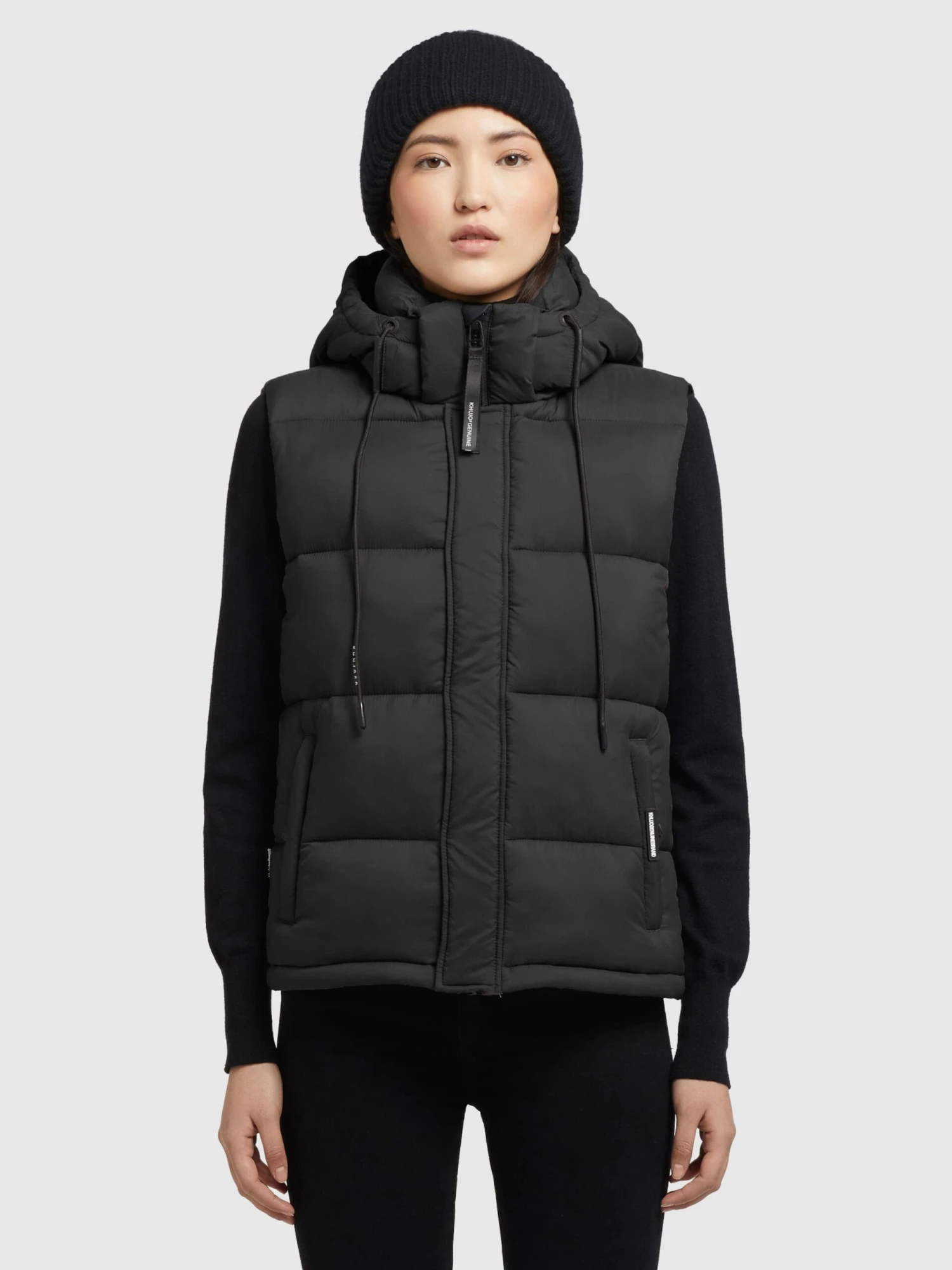 Khujo Bodywarmers Bodywarmer Eden Dames Zwart - Afbeelding 2