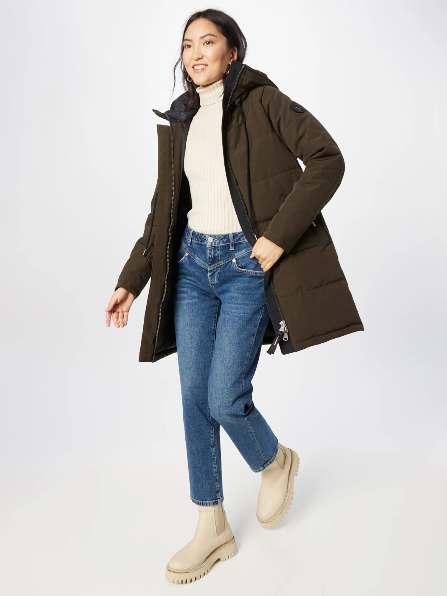 Khujo Wintermantels Wintermantel Cloren Dames Olijfgroen - Afbeelding 4