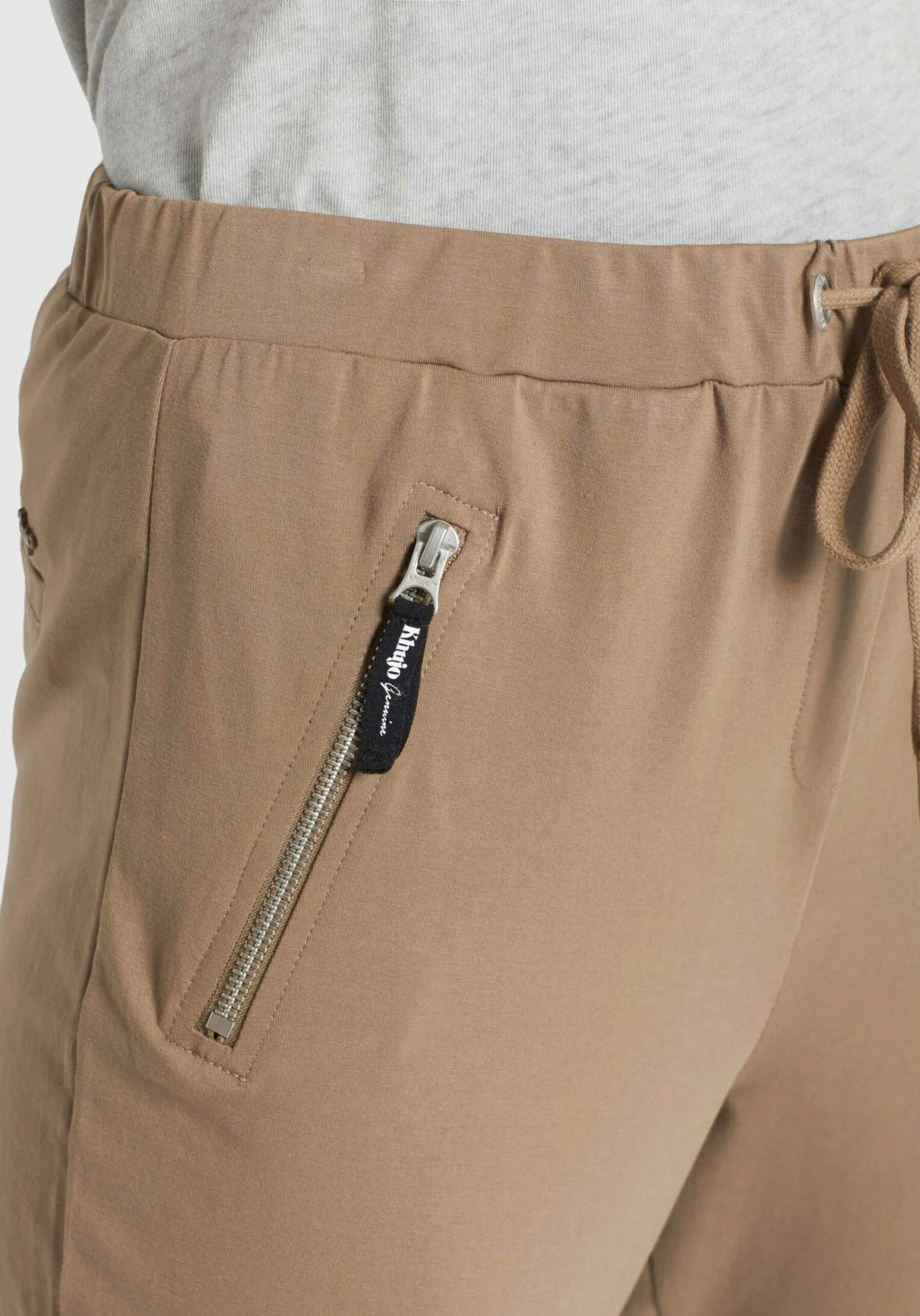 Khujo Sweatpants Tapered Broek Alenia Dames Lichtbruin - Afbeelding 7