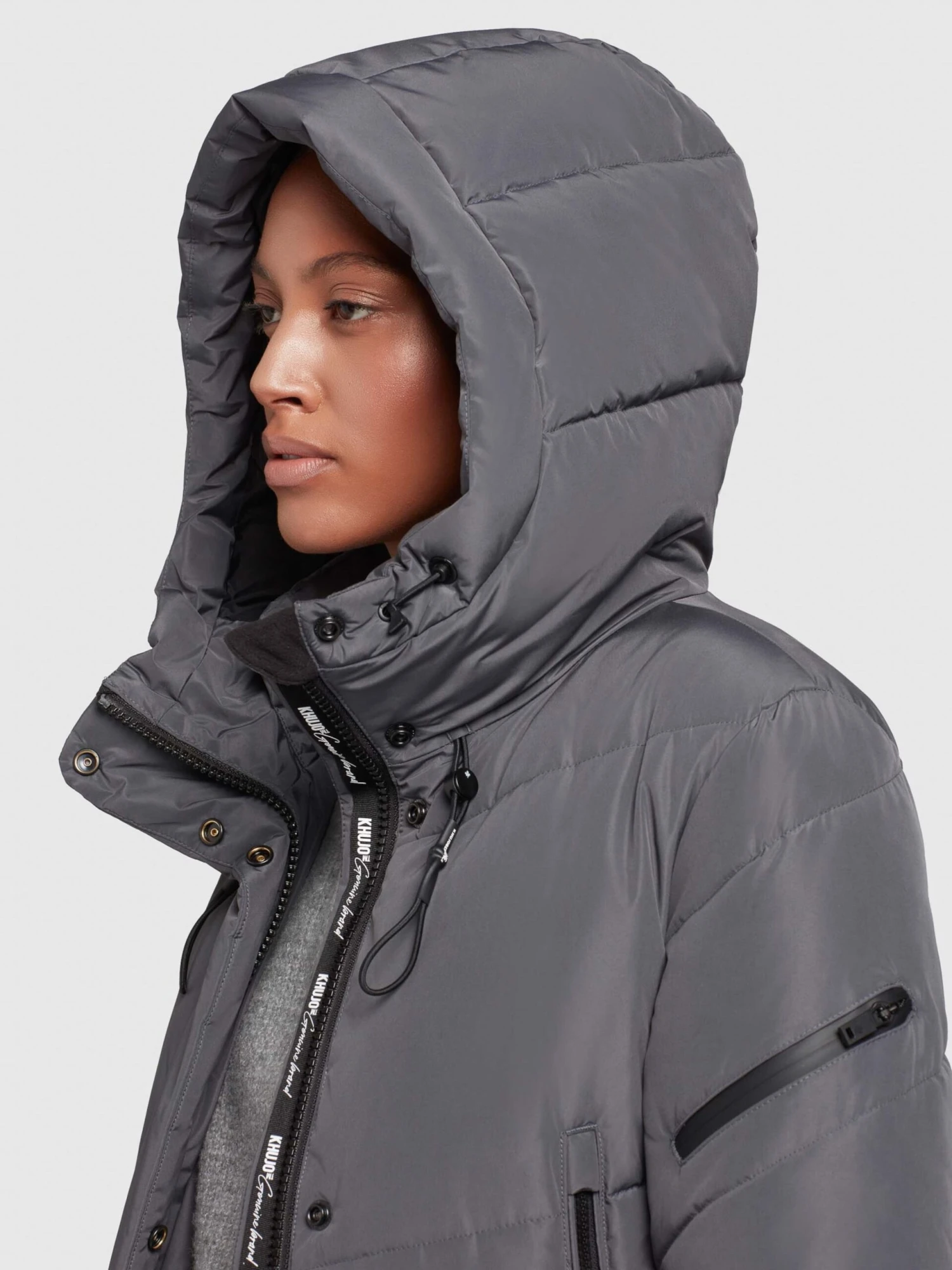 Khujo Tussenmantels Tussenmantel Dames Basaltgrijs - Afbeelding 6