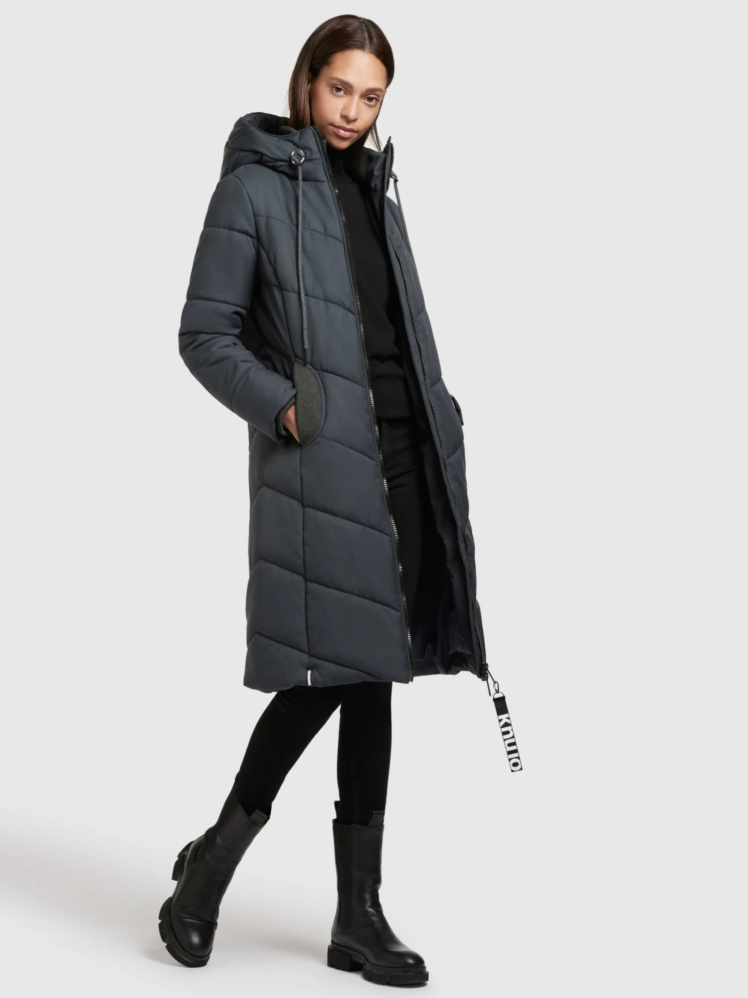 Khujo Wintermantels Wintermantel Aribay Dames Nachtblauw - Afbeelding 6