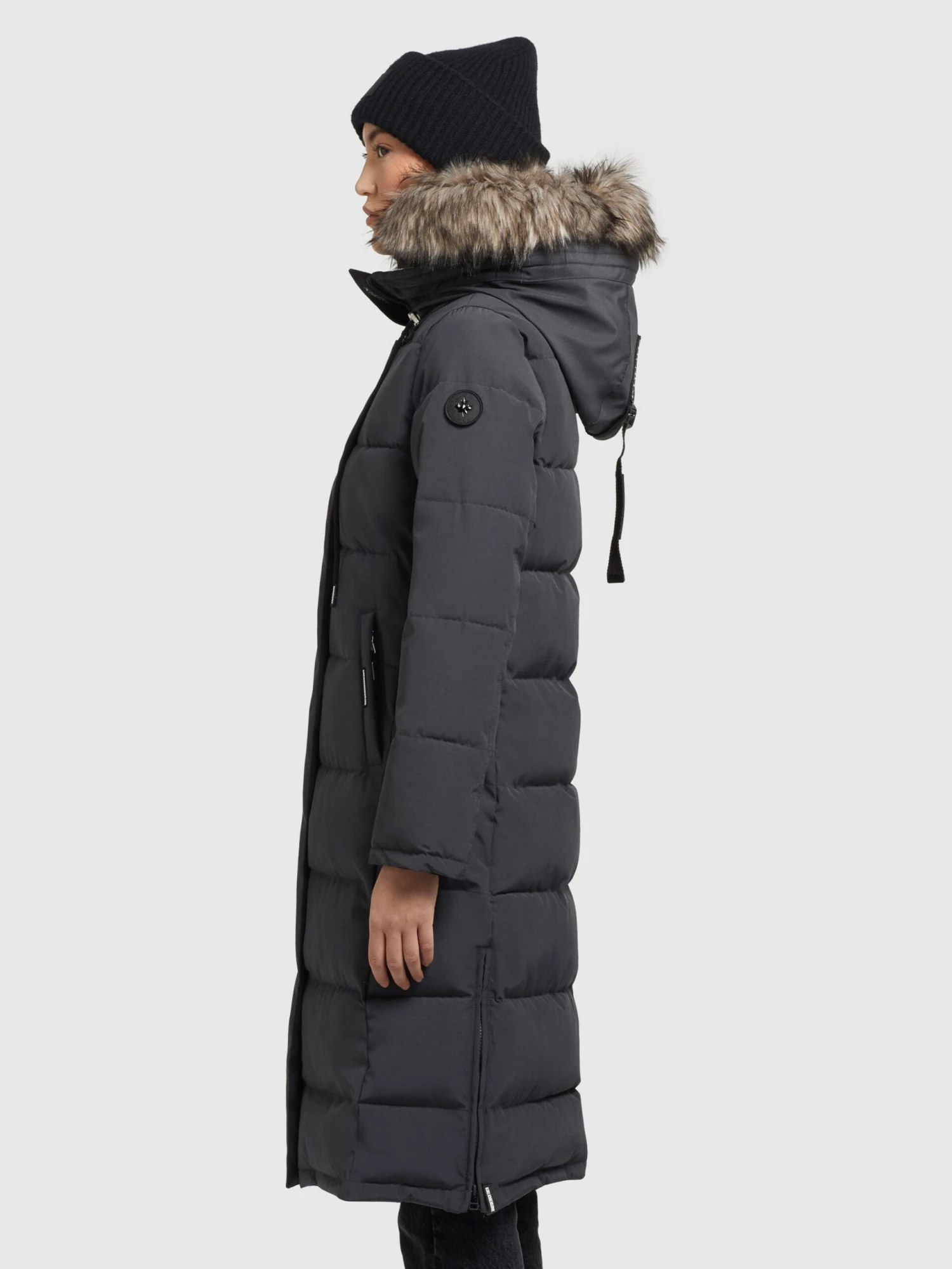 Khujo Wintermantels Wintermantel LOLL Dames Antraciet - Afbeelding 5