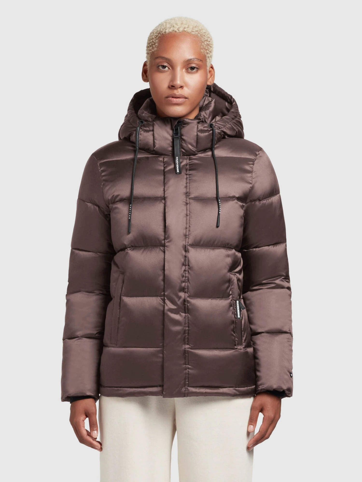 Khujo Winterjassen Winterjas Evona Dames Taupe - Afbeelding 2