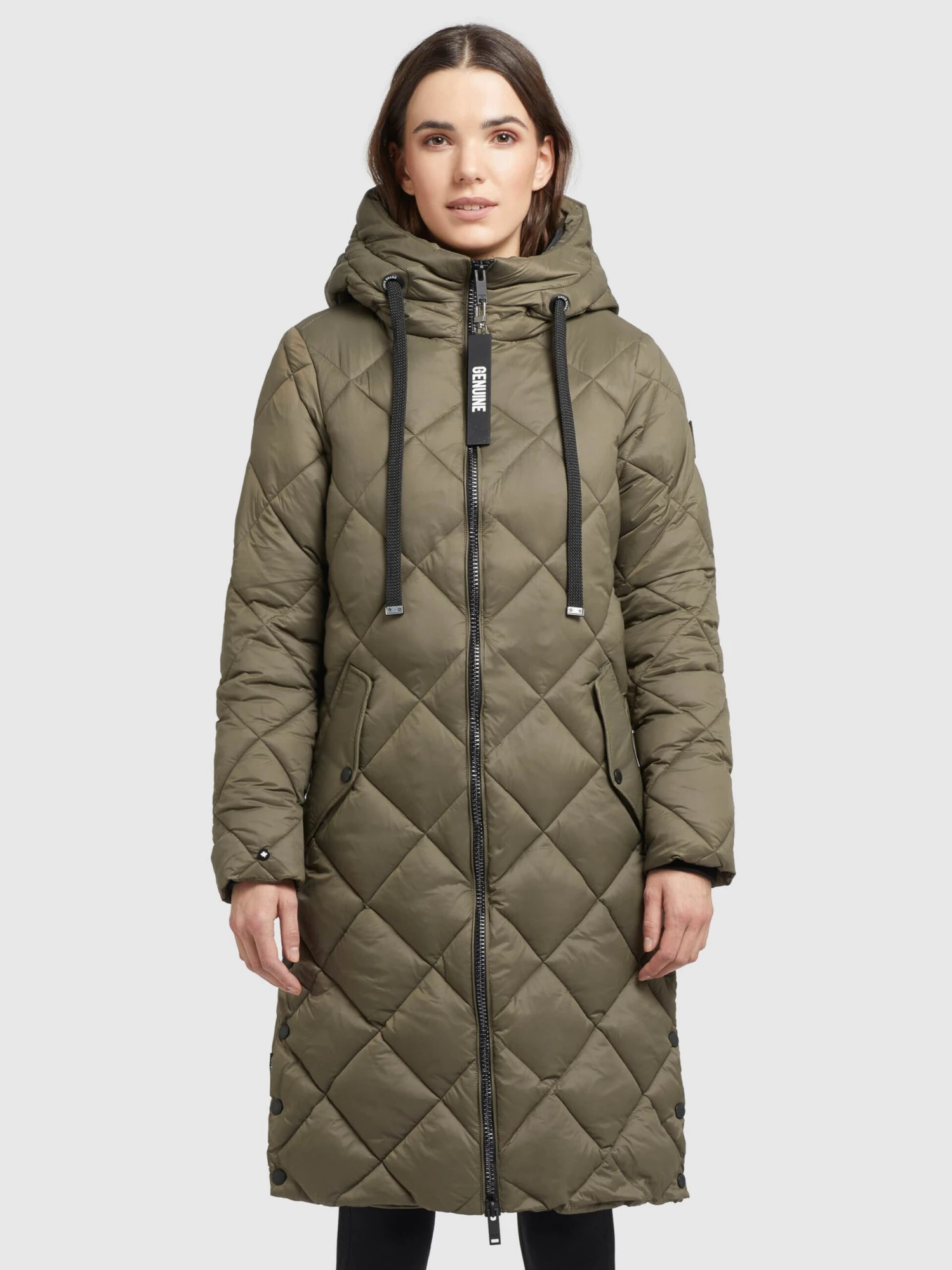 Khujo Wintermantels Wintermantel LENNJA Dames Kaki - Afbeelding 2