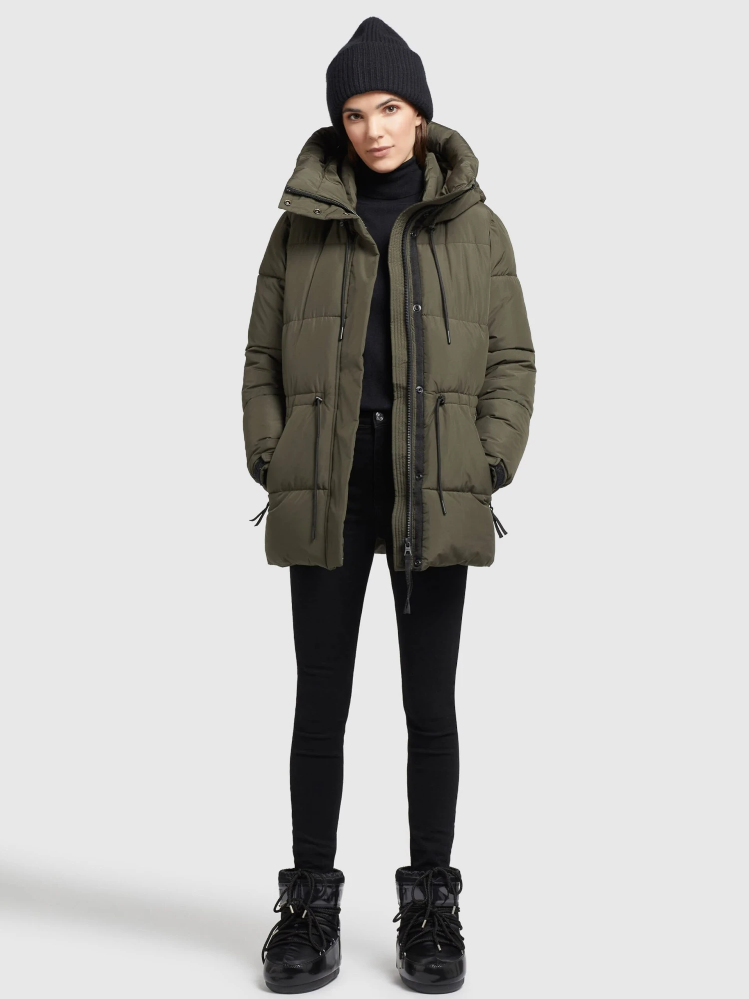 Khujo Winterjassen Winterjas Leviani Dames Donkergroen - Afbeelding 6