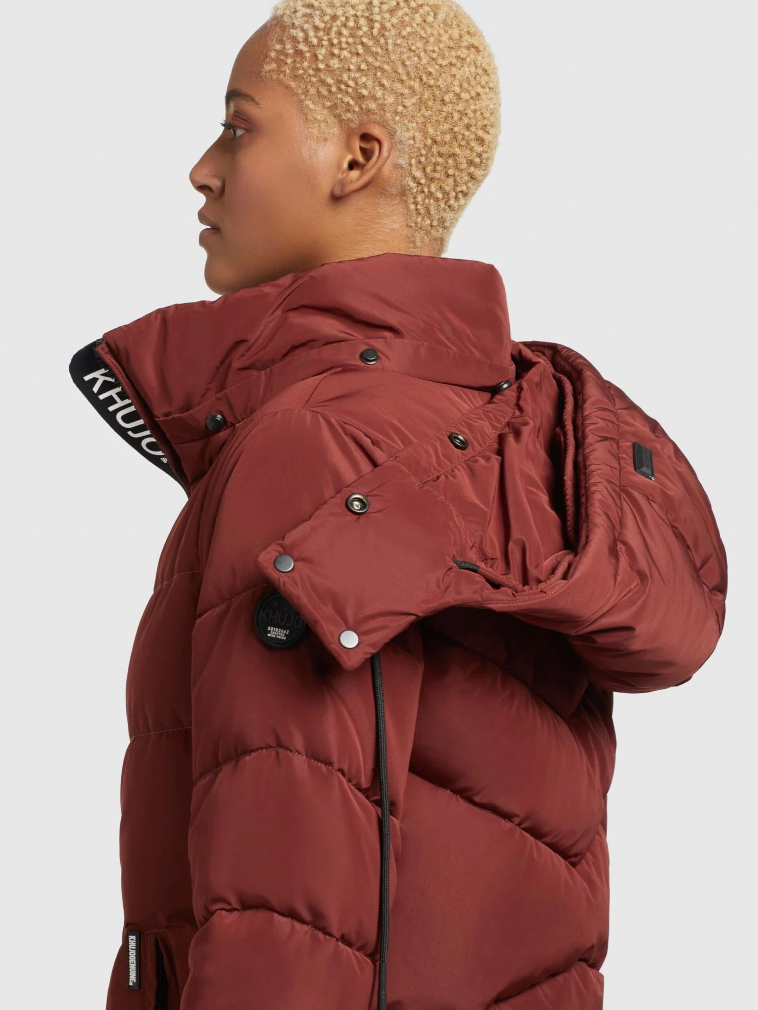 Khujo Wintermantels Wintermantel Huba Dames Karmijnrood - Afbeelding 8