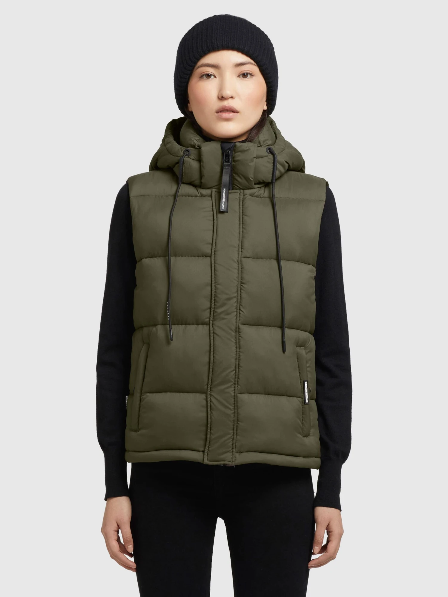 Khujo Bodywarmers Bodywarmer Eden Dames Kaki - Afbeelding 2