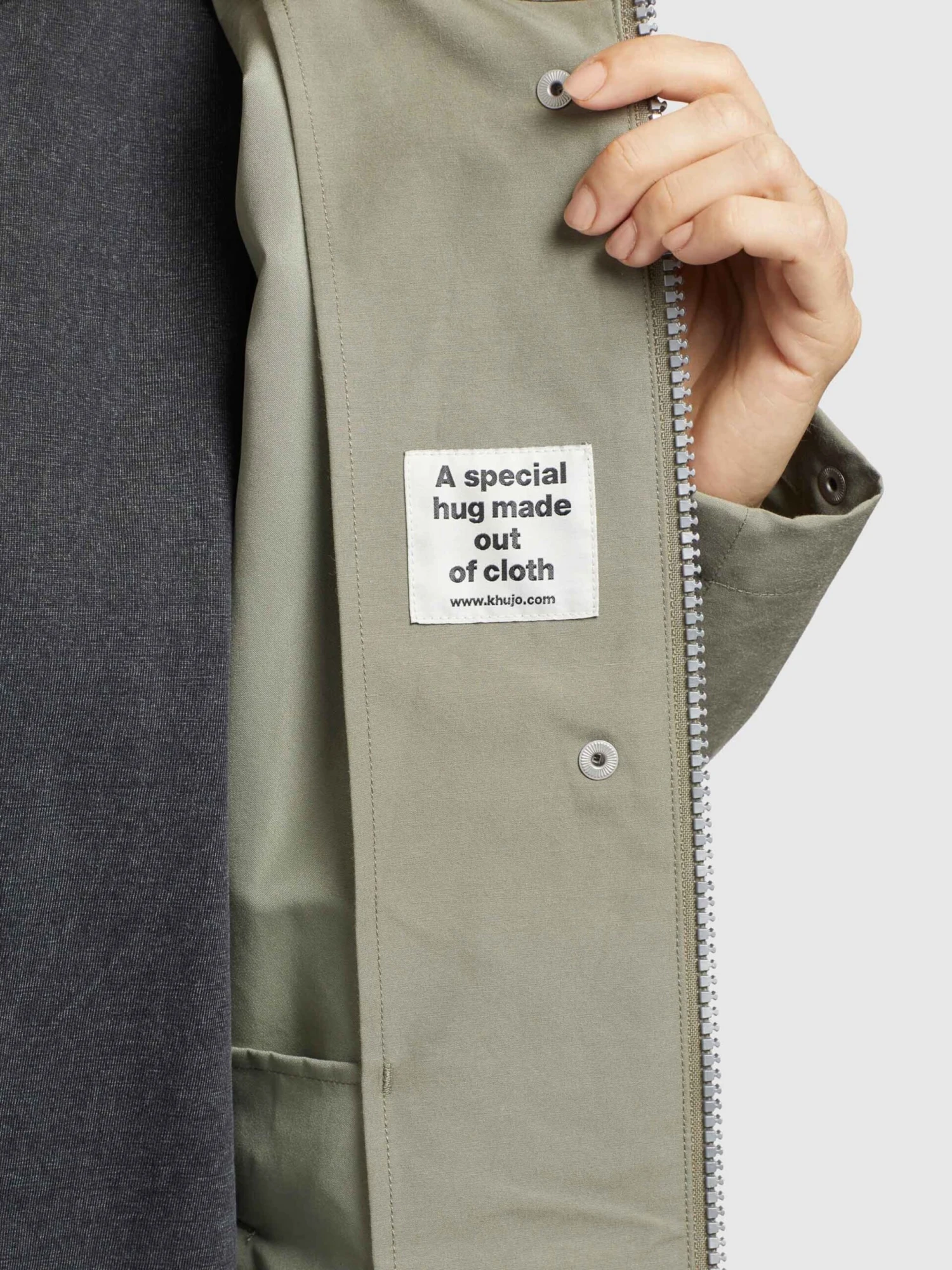 Khujo Tussenmantels Tussenmantel Artisa Dames Grijs / Groen - Afbeelding 7