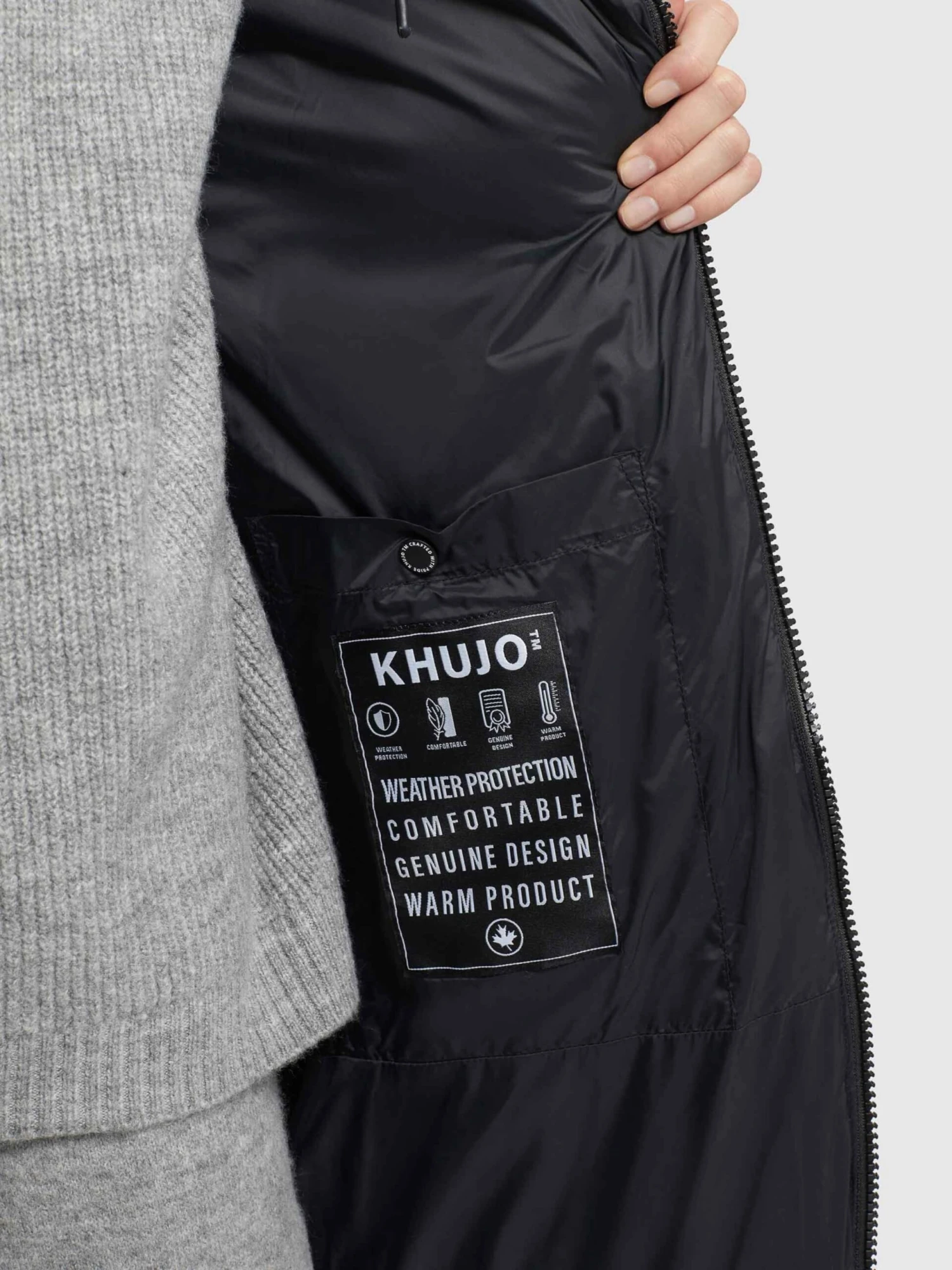 Khujo Wintermantels Wintermantel TUULA Dames Zwart - Afbeelding 8