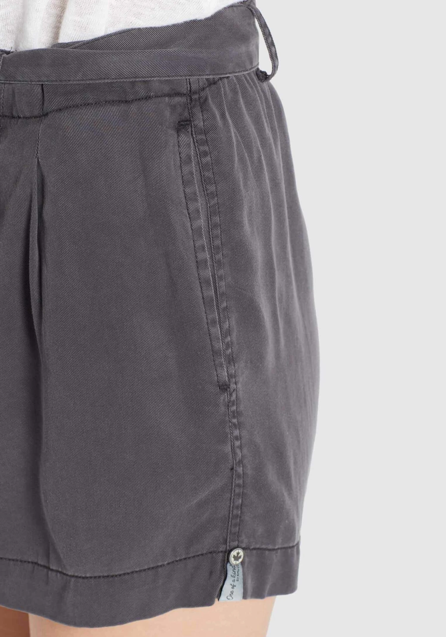 Khujo Shorts Regular Bandplooibroek Indira Dames Grijs - Afbeelding 7