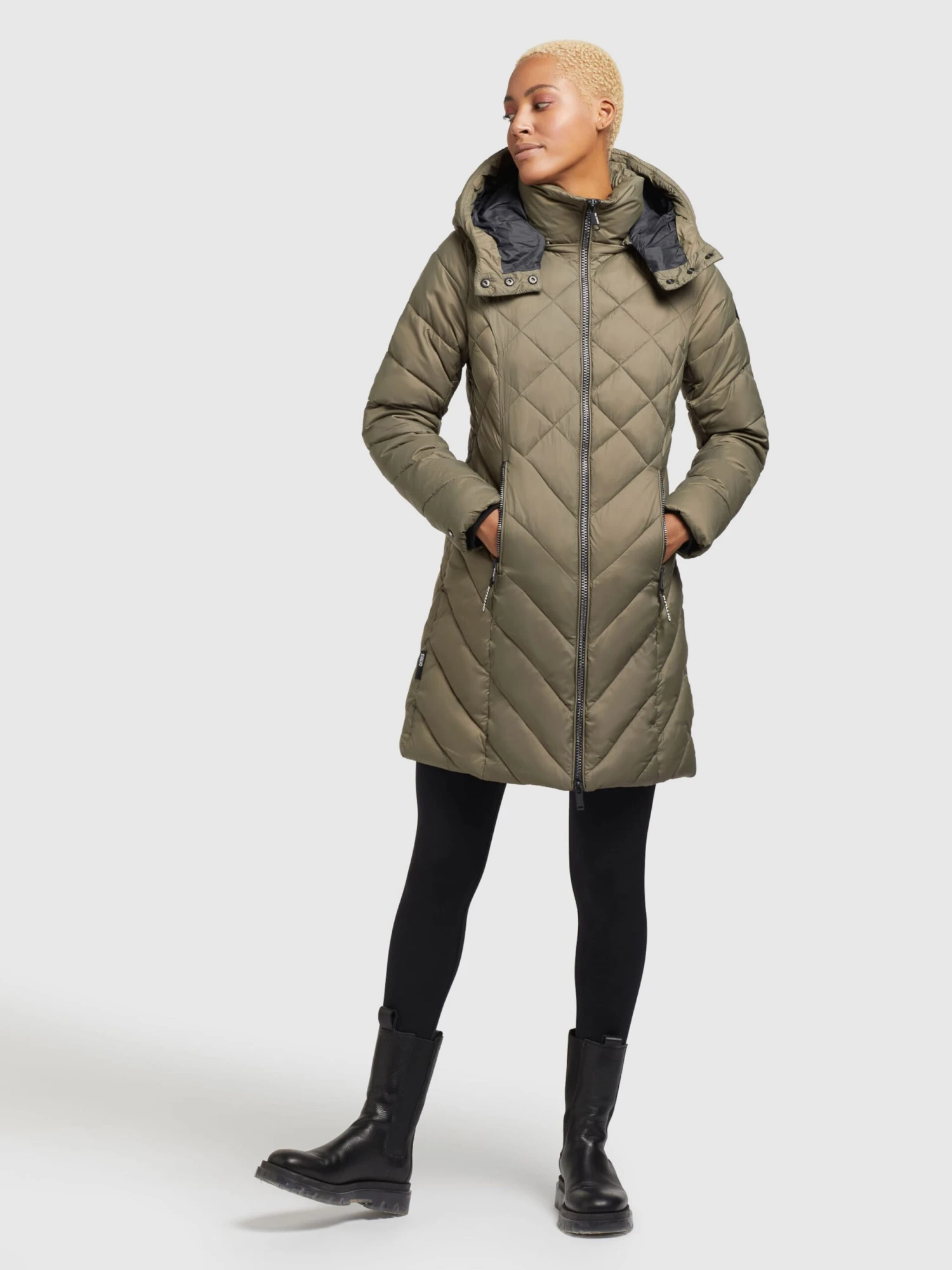 Khujo Tussenmantels Tussenmantel Aneth Dames Kaki - Afbeelding 3