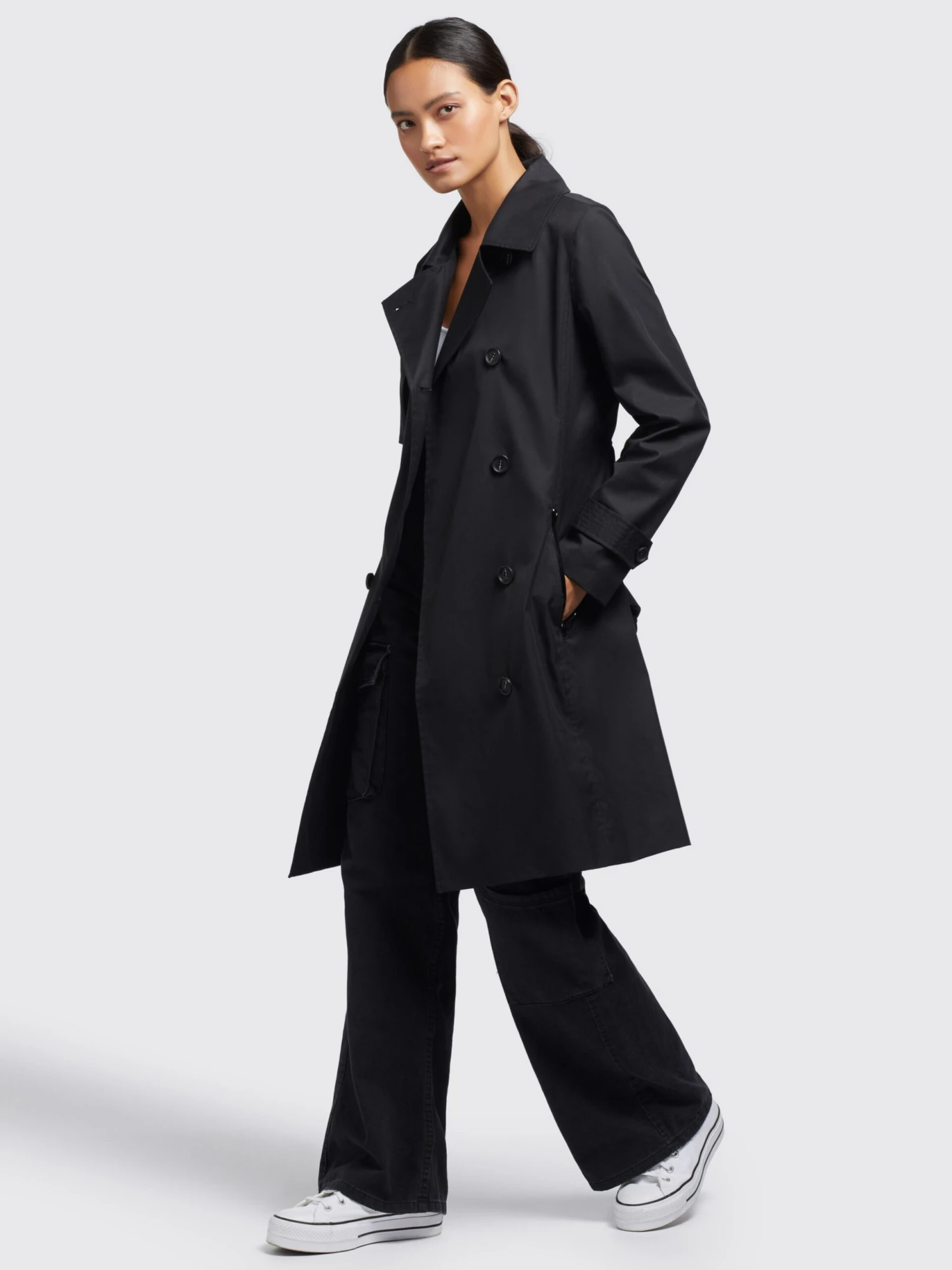 Khujo Trenchcoats Tussenmantel Sarina Dames Zwart - Afbeelding 3