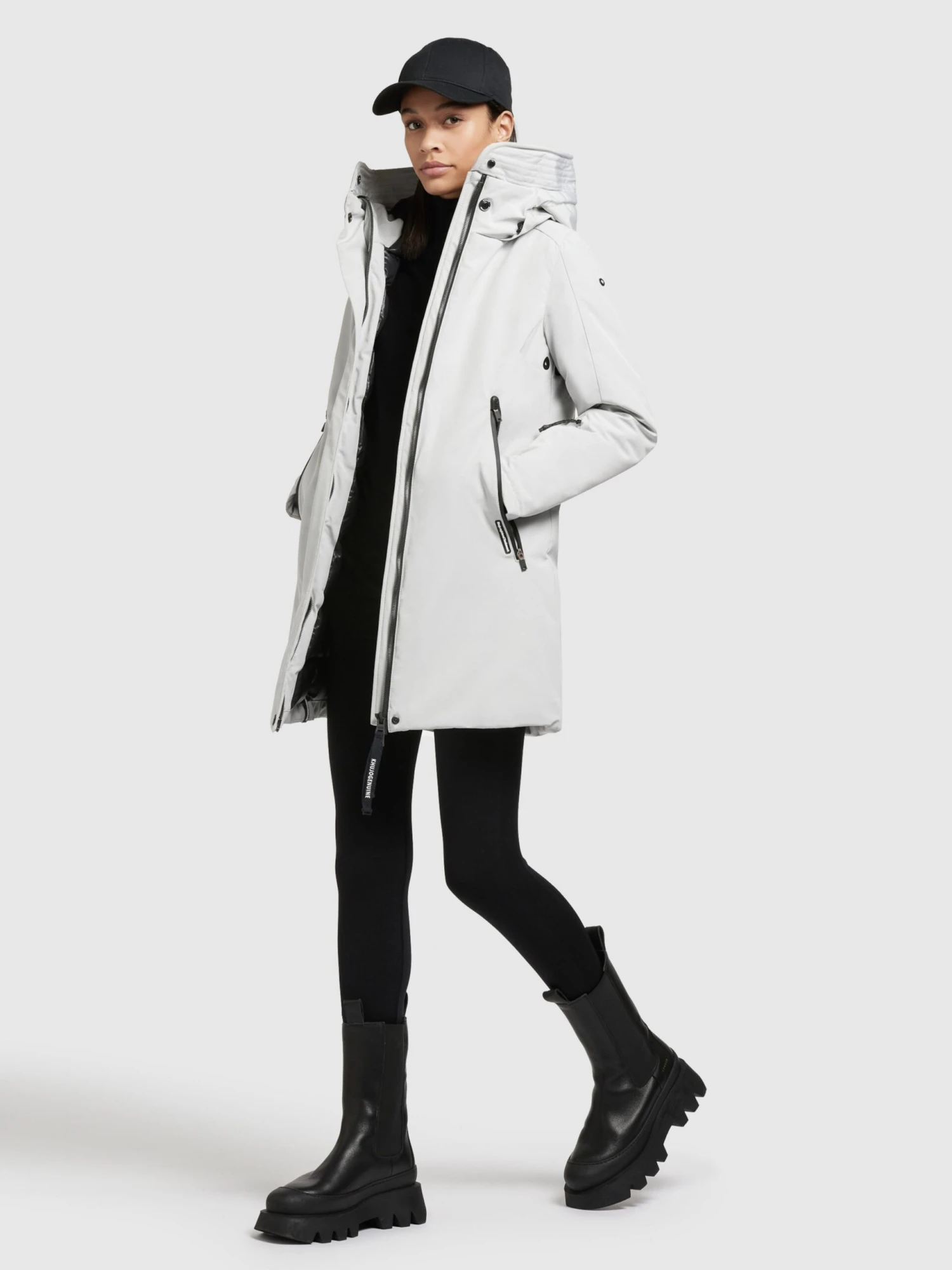 Khujo Winterjassen Winterjas Viona 3 Dames Lichtgrijs - Afbeelding 3