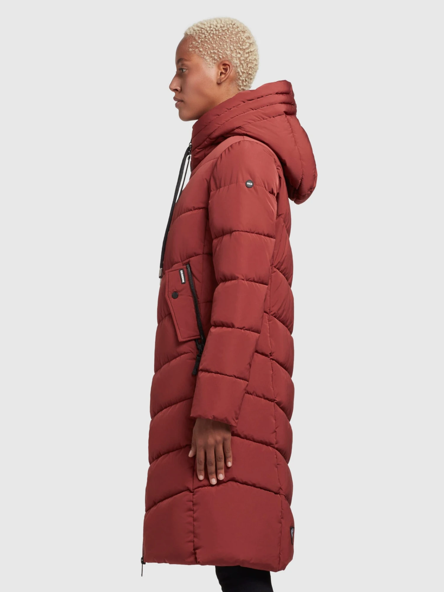 Khujo Wintermantels Wintermantel Ayleena Dames Roestrood - Afbeelding 5