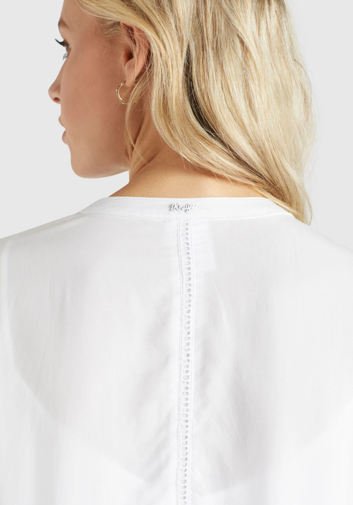 Khujo Blousejurken Blousejurk Crepes Dames Wit - Afbeelding 8