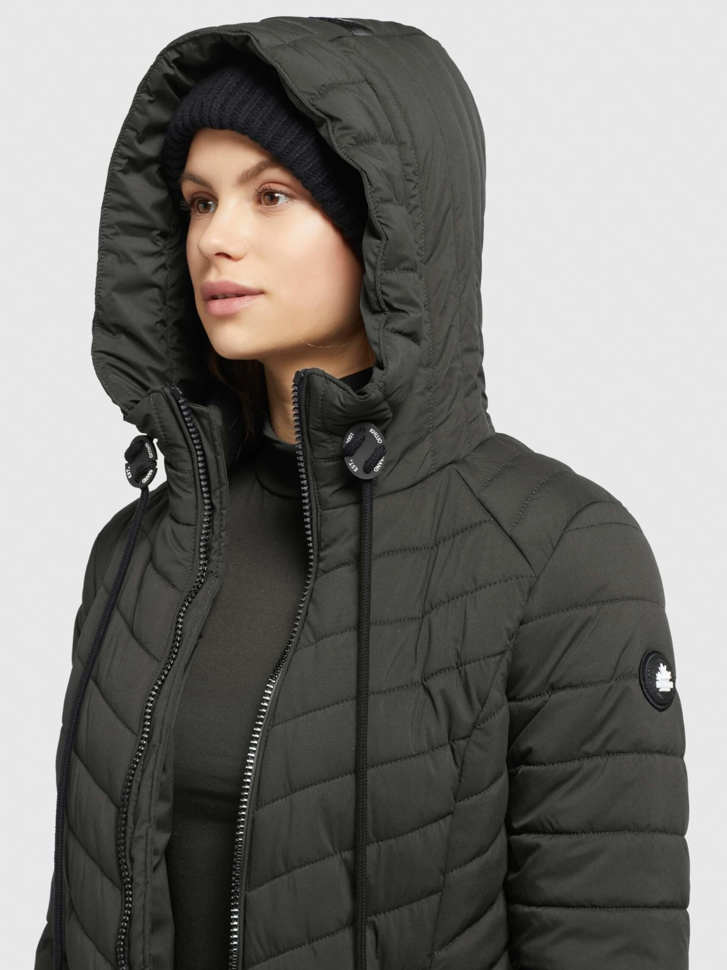 Khujo Wintermantels Wintermantel Nita Dames Kaki - Afbeelding 7