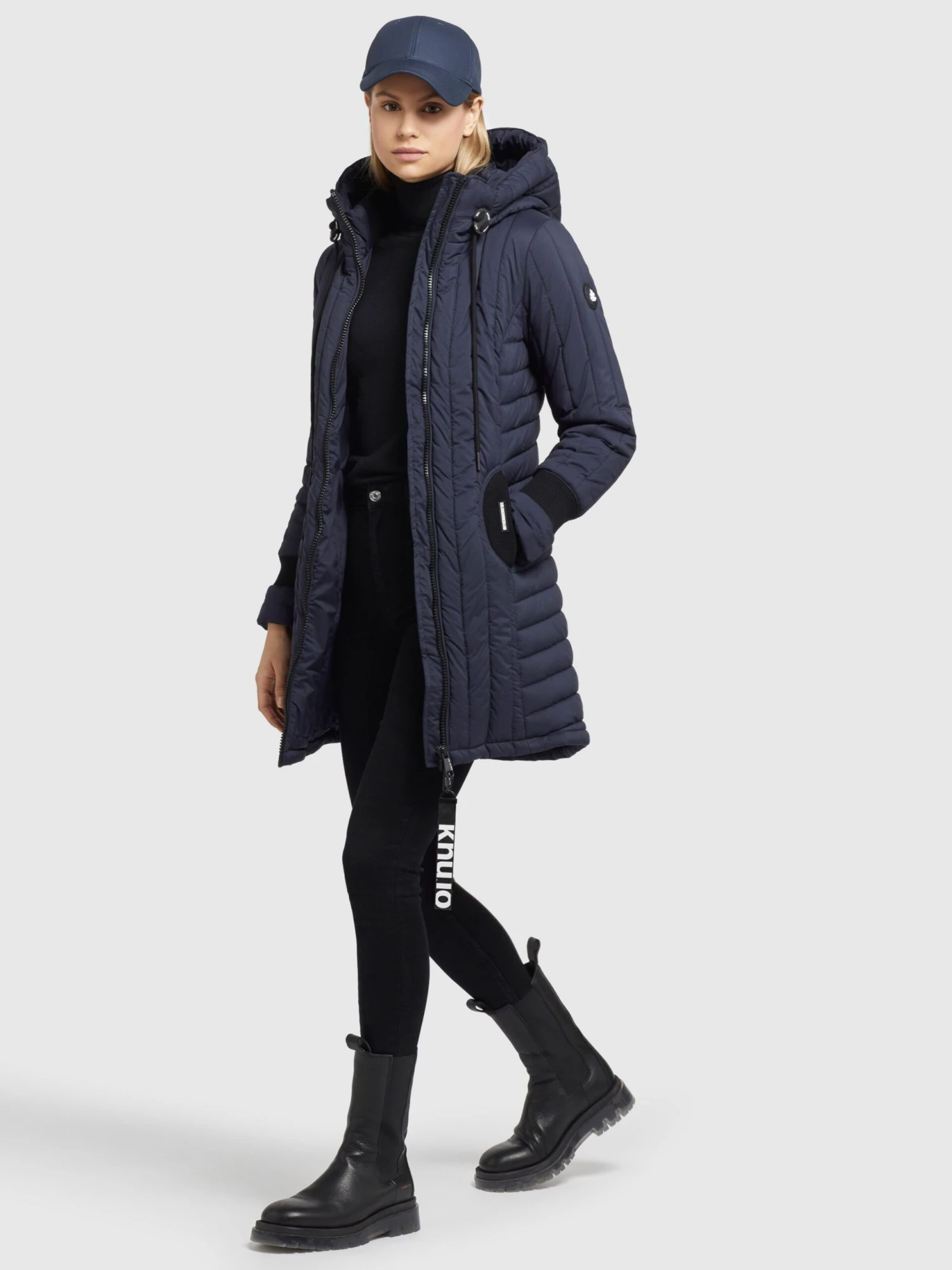 Khujo Winterjassen Winterjas Jerry Dames Navy - Afbeelding 3