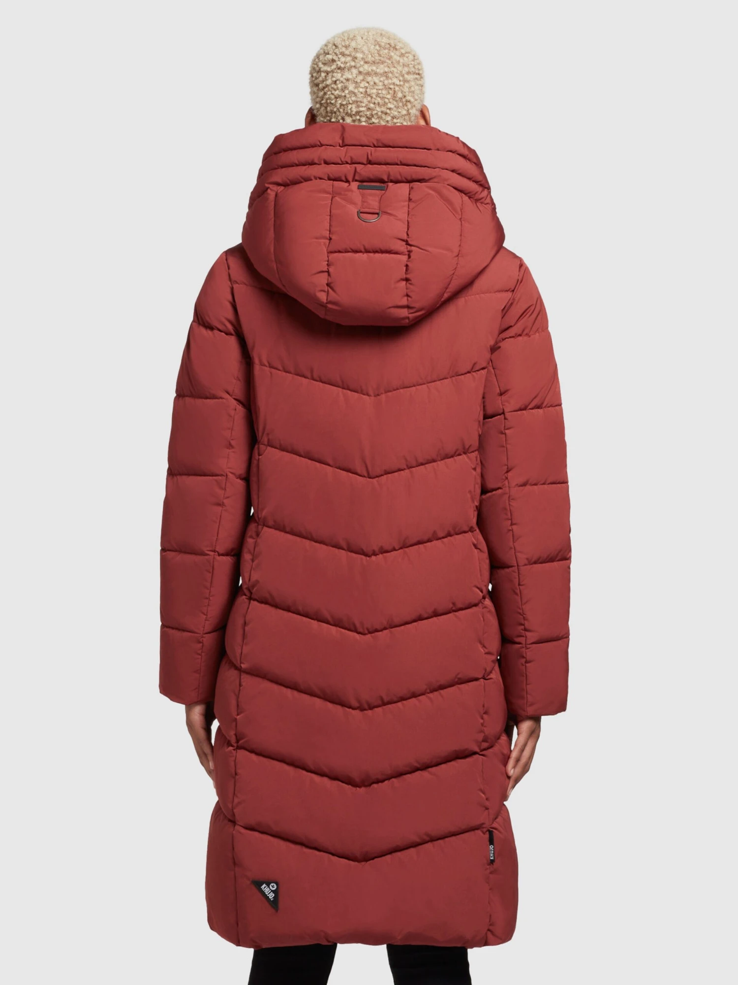 Khujo Wintermantels Wintermantel Ayleena Dames Roestrood - Afbeelding 4