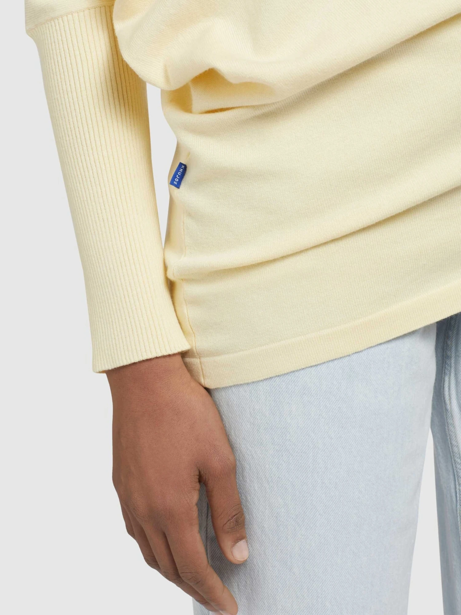 Khujo Fijngebreide Truien Trui Shea Dames Lichtgeel - Afbeelding 7