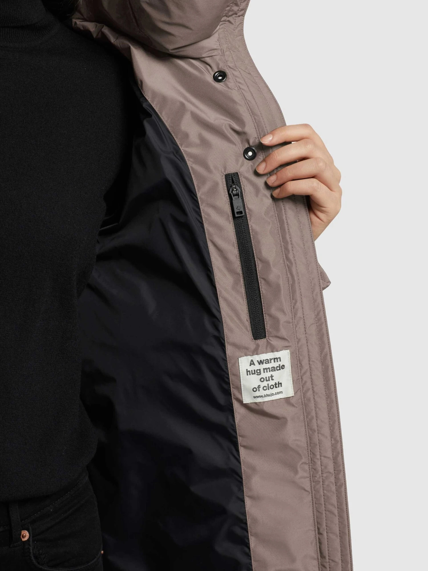 Khujo Winterjassen Winterjas Jordis 4 Dames Taupe - Afbeelding 8