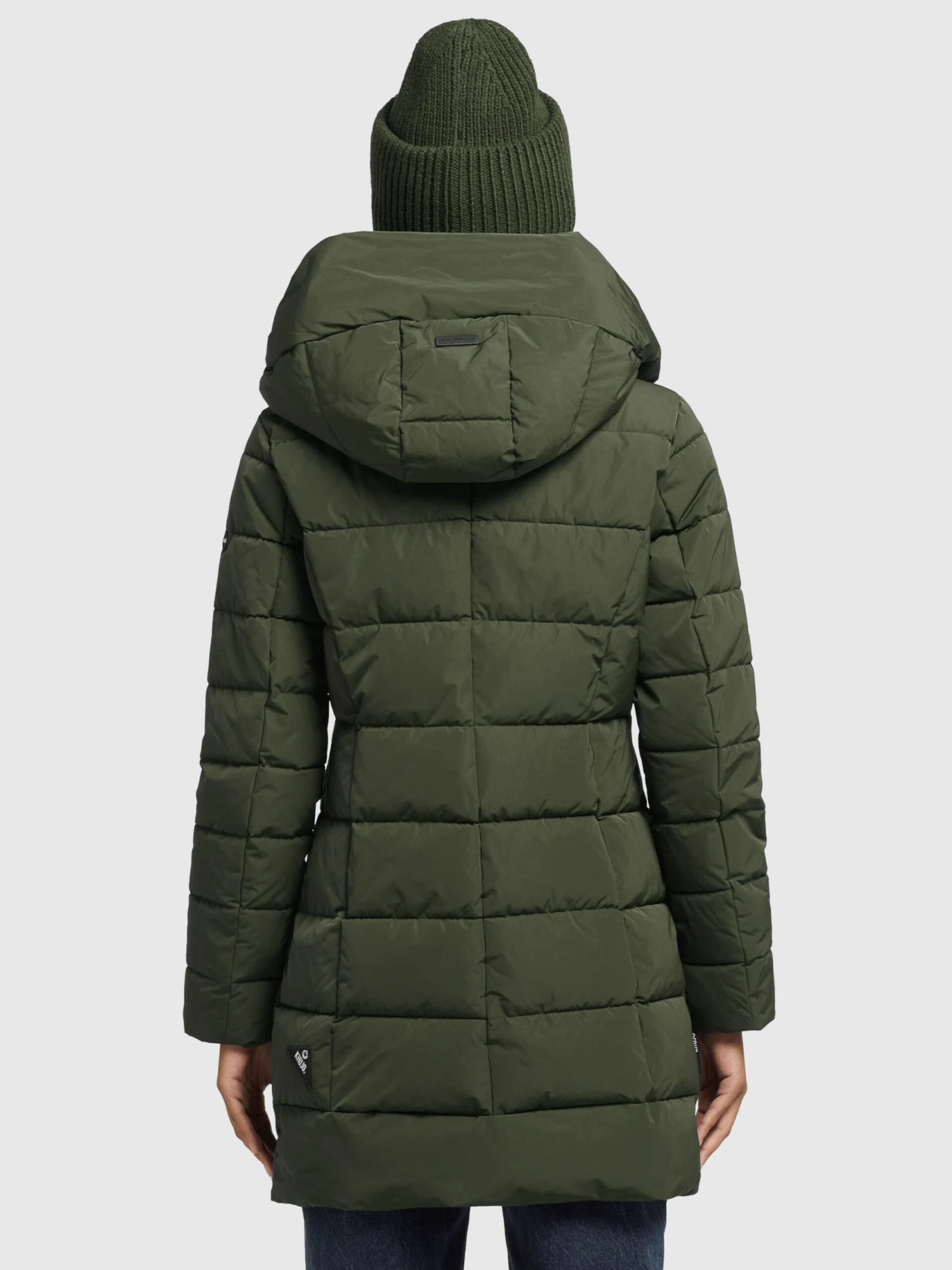Khujo Korte Mantels Wintermantel Floyt Dames Olijfgroen - Afbeelding 4