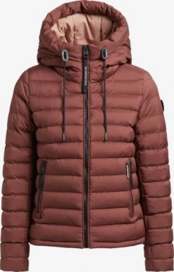 Khujo Winterjassen Winterjas LOVINA3 MATT Dames Donkerrood