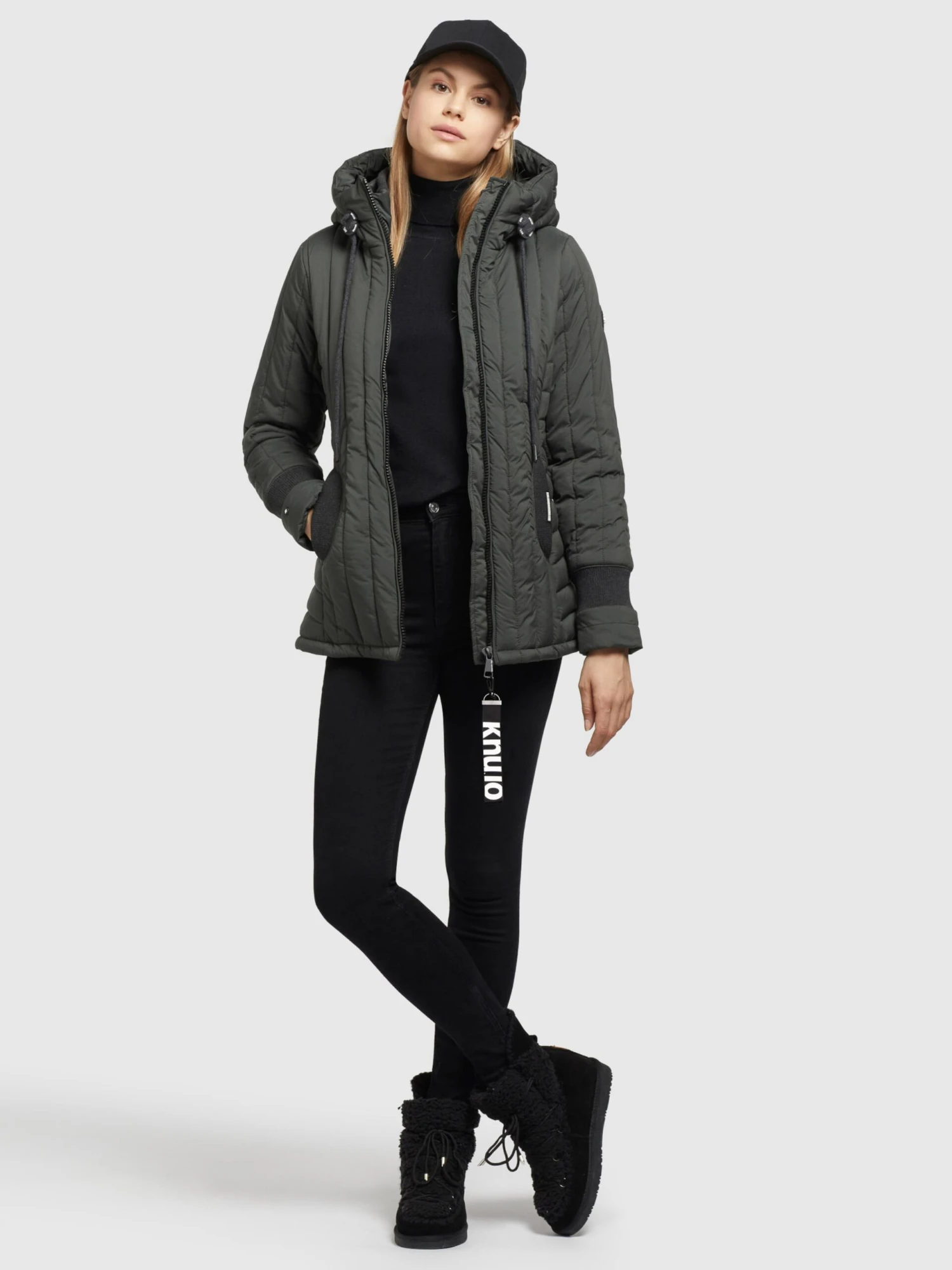 Khujo Winterjassen Winterjas Tweety Dames Olijfgroen - Afbeelding 2