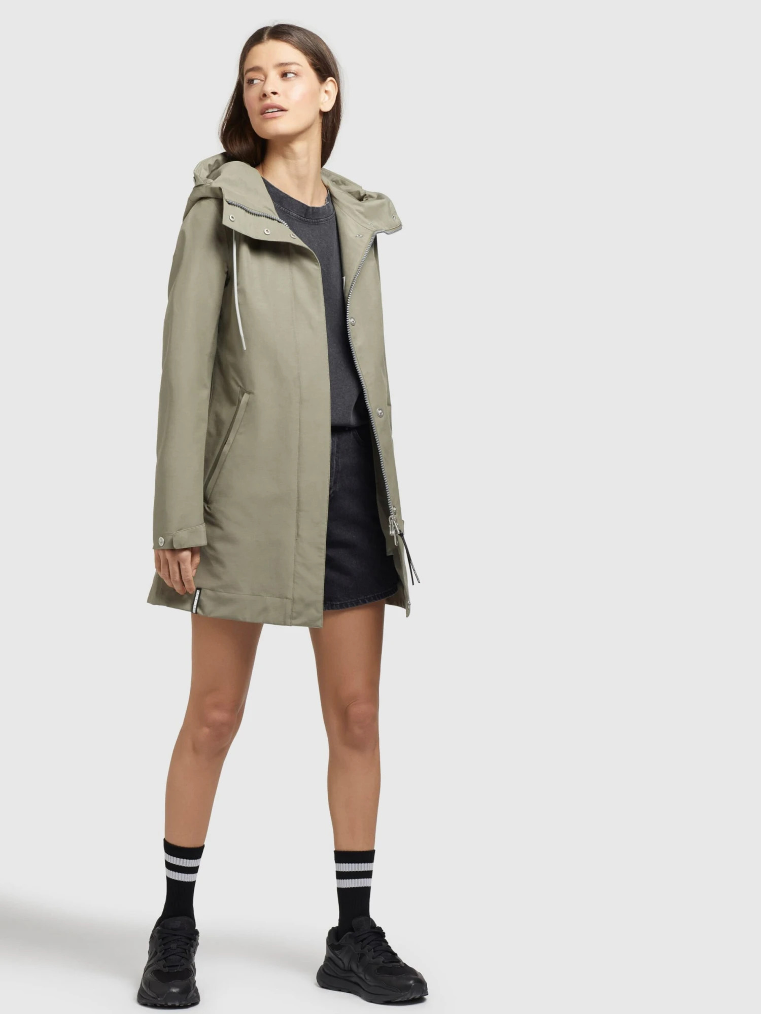 Khujo Tussenmantels Tussenmantel Artisa Dames Grijs / Groen - Afbeelding 3