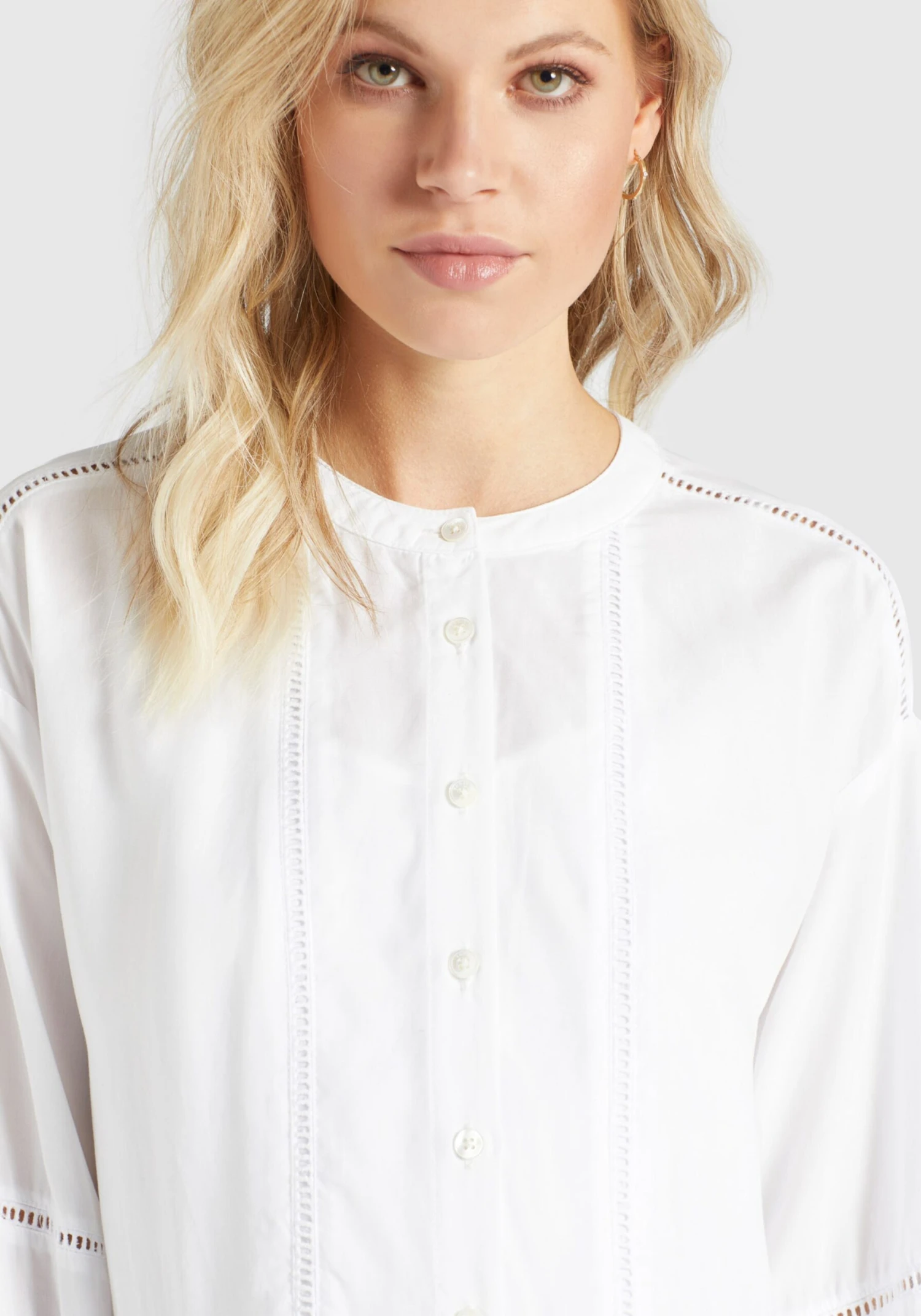 Khujo Blousejurken Blousejurk Crepes Dames Wit - Afbeelding 6