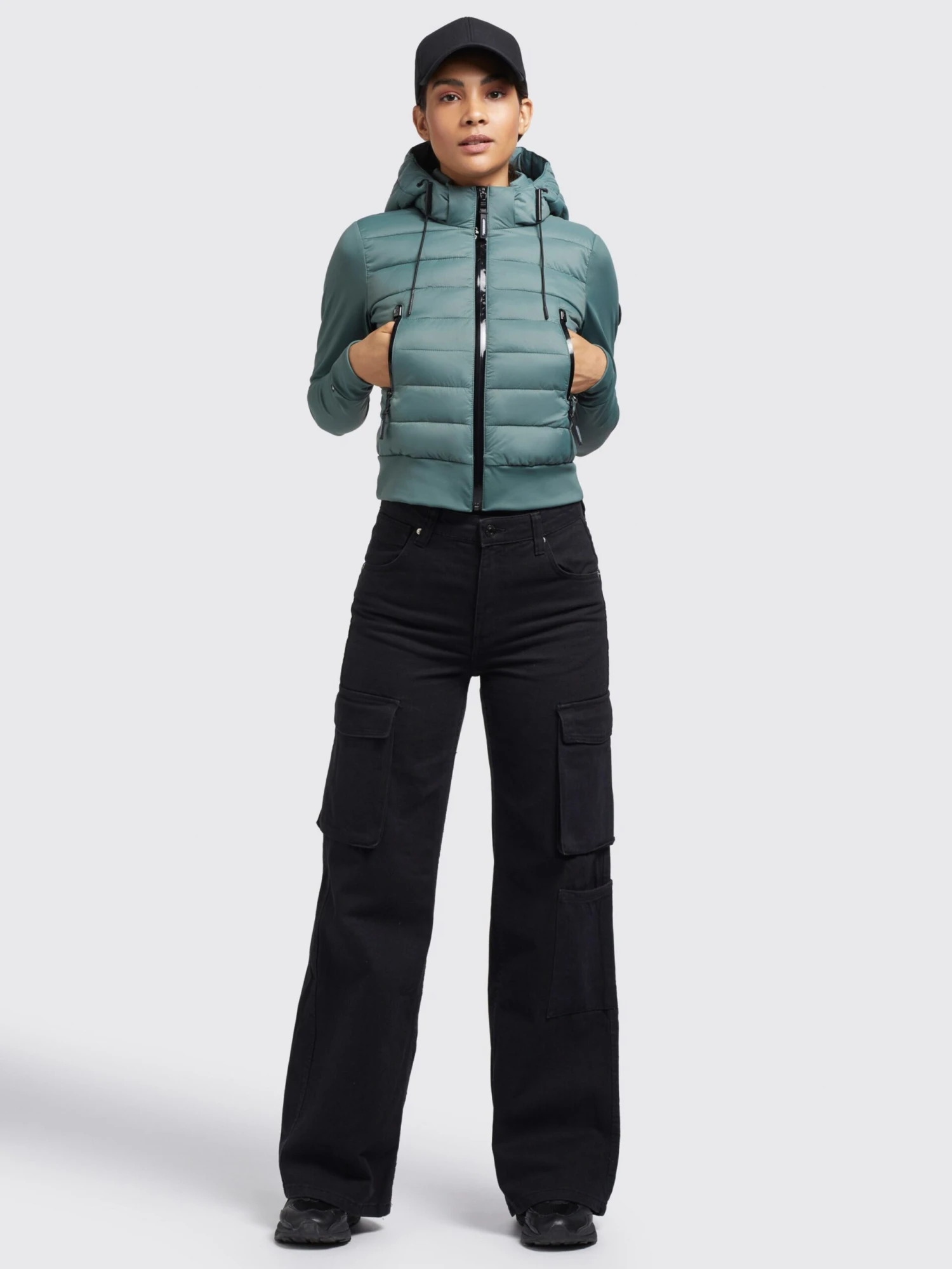 Khujo Tussenjassen Tussenjas Dalis Matt Dames Jade Groen - Afbeelding 3