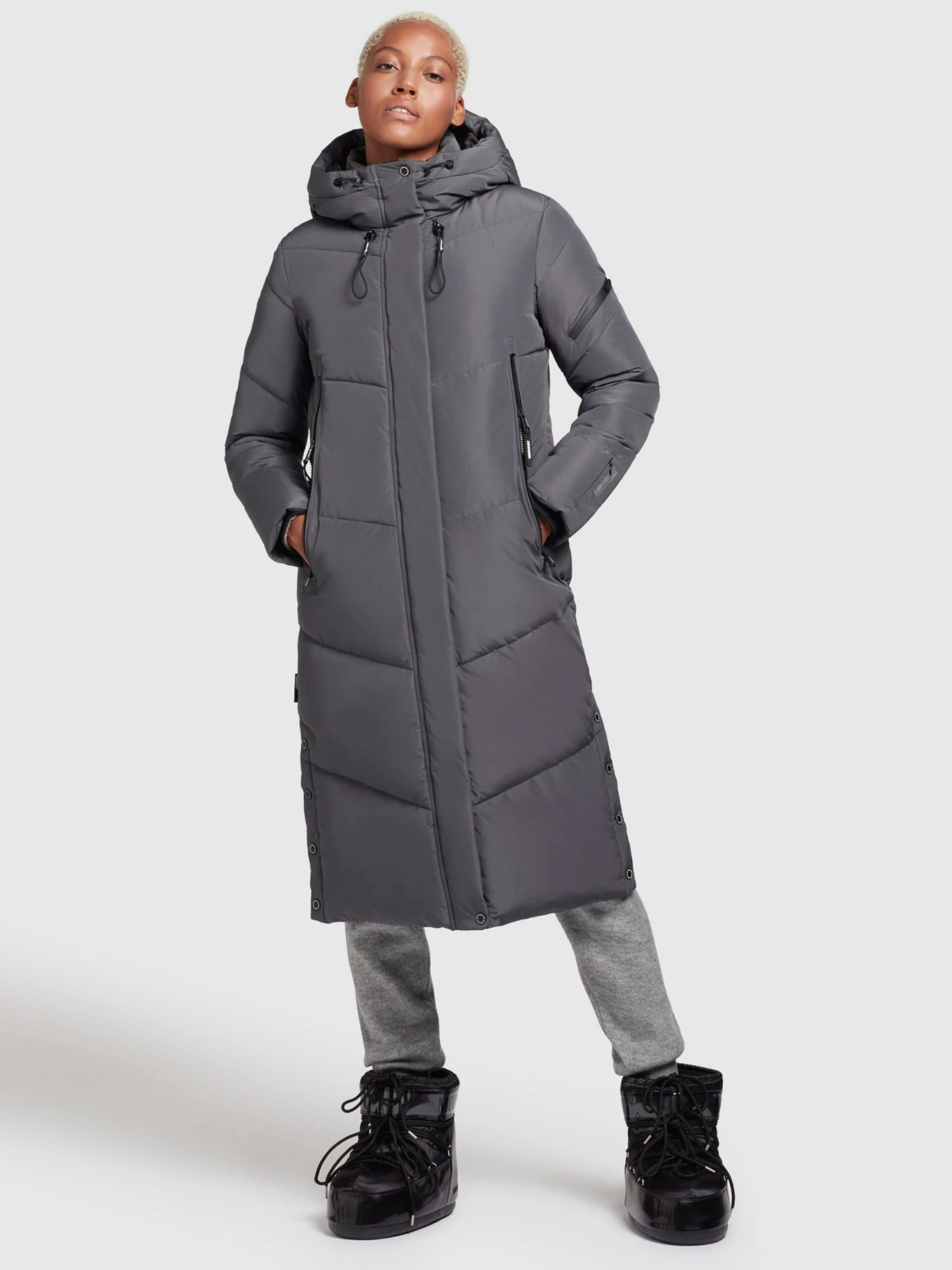 Khujo Tussenmantels Tussenmantel Dames Basaltgrijs - Afbeelding 2