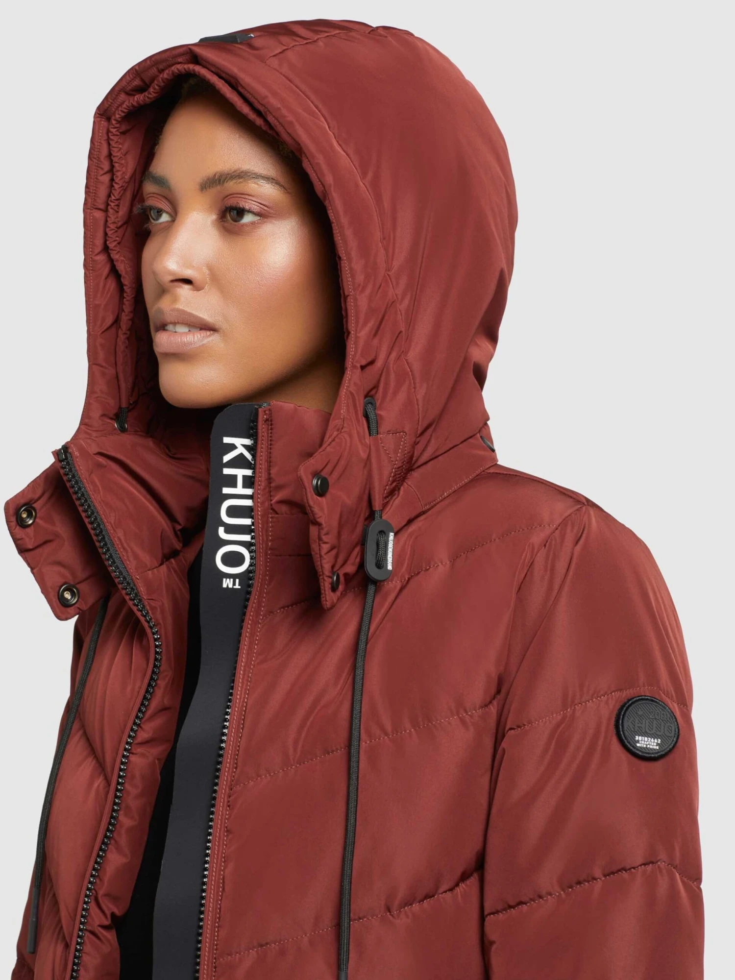 Khujo Wintermantels Wintermantel Huba Dames Karmijnrood - Afbeelding 7