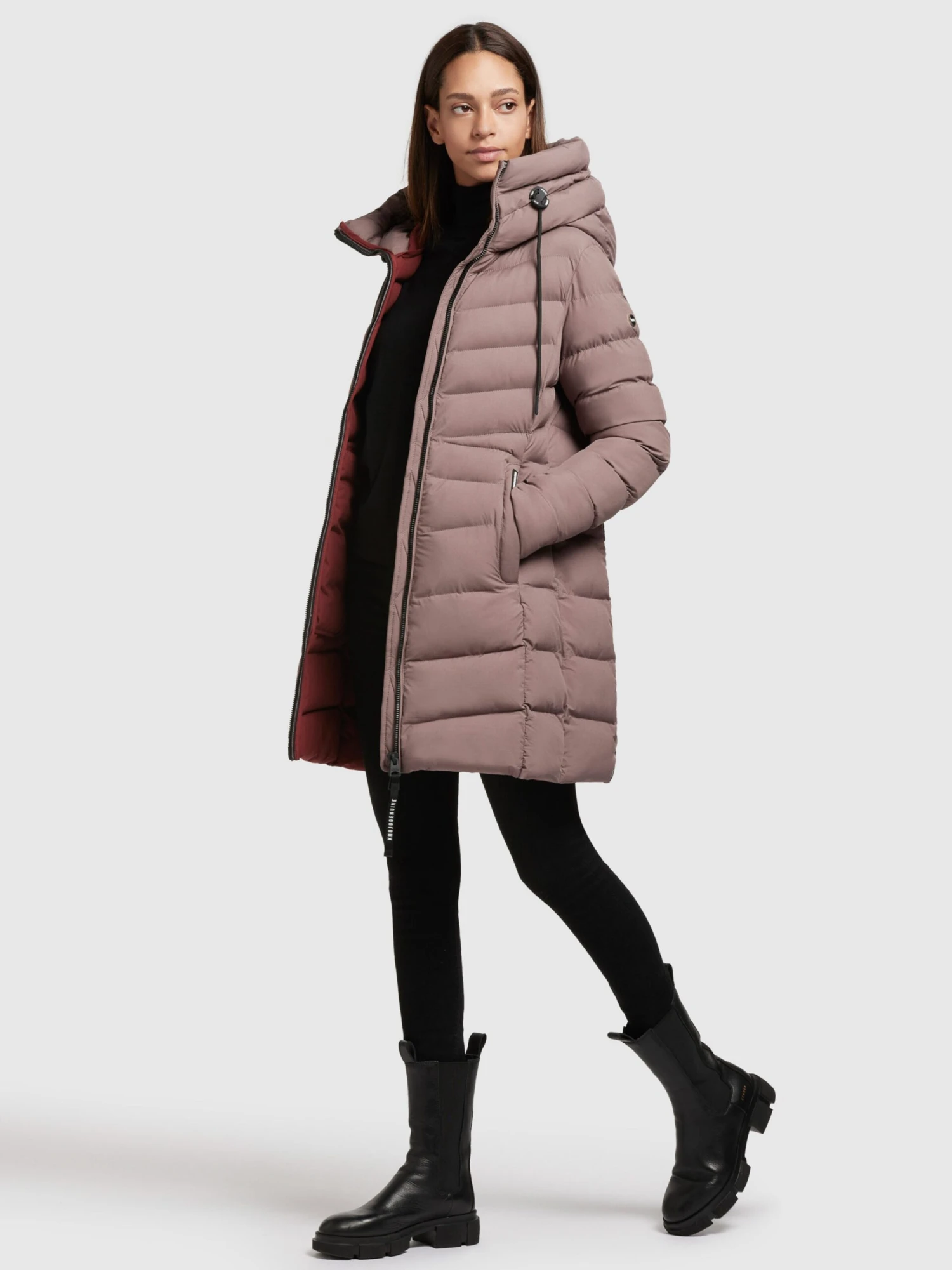 Khujo Korte Mantels Wintermantel Tuhani Dames Donkerlila - Afbeelding 6