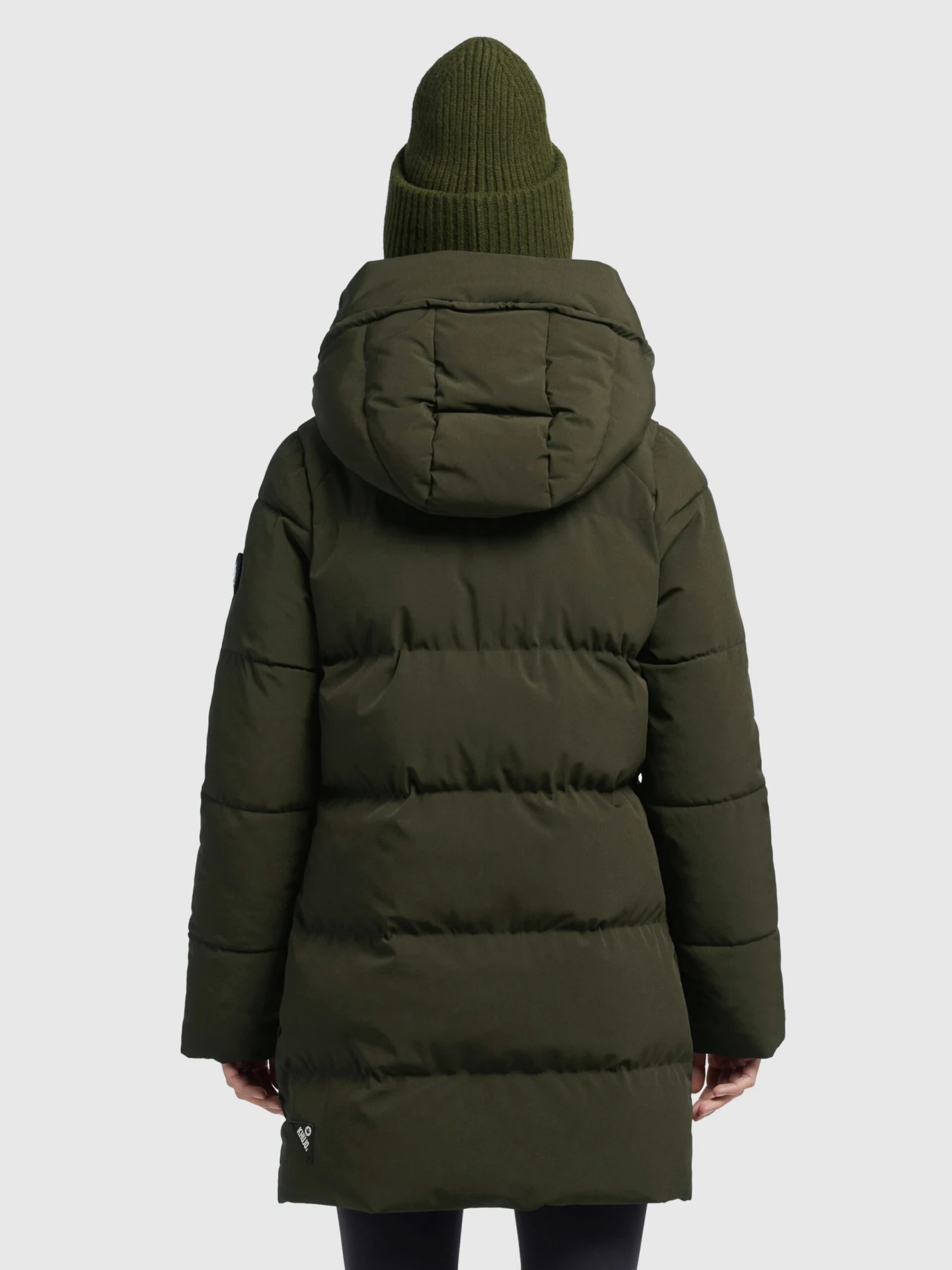 Khujo Korte Mantels Wintermantel Wente Dames Kaki - Afbeelding 4