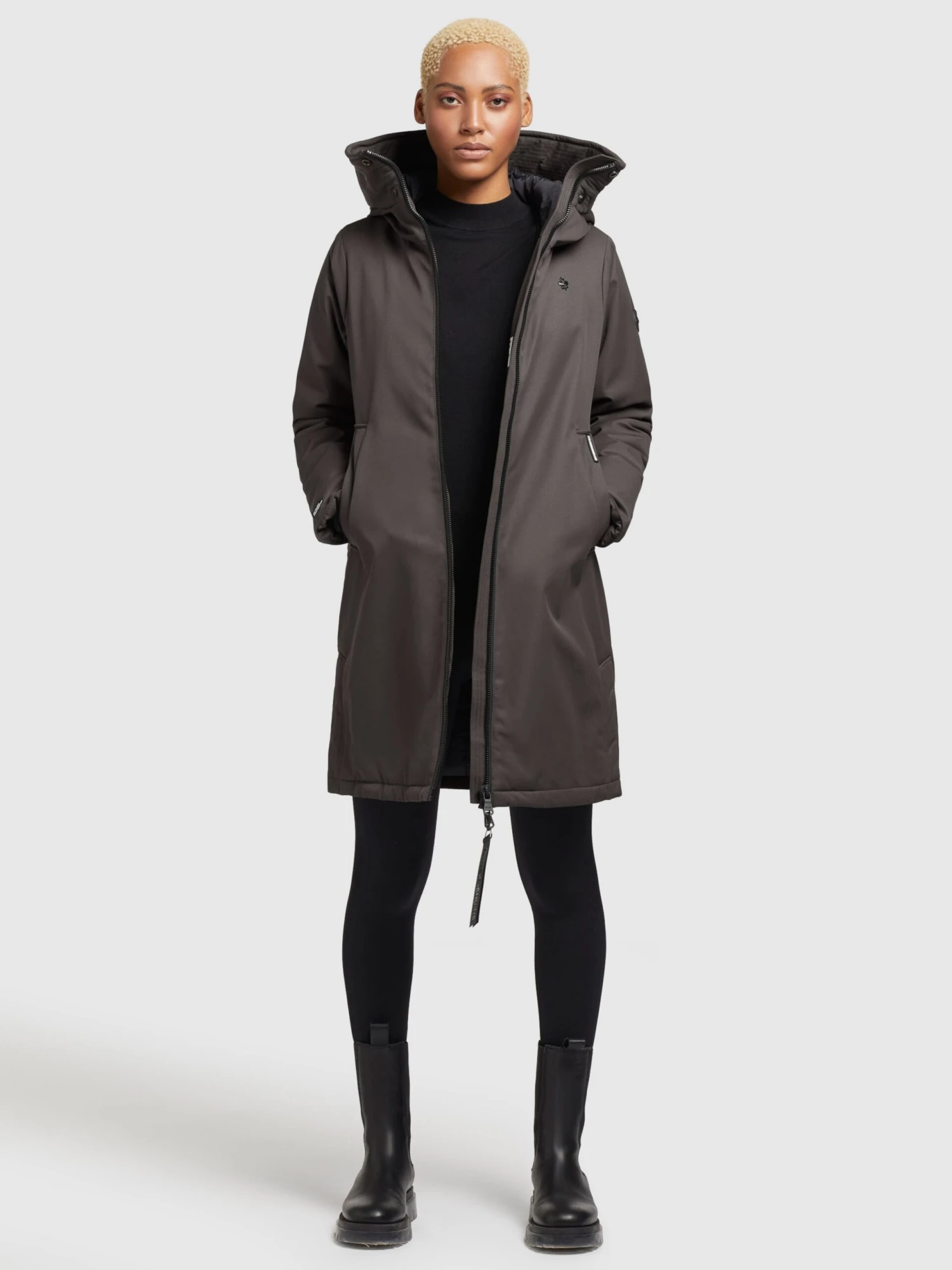 Khujo Tussenmantels Tussenmantel LISAD Dames Donkergrijs - Afbeelding 5