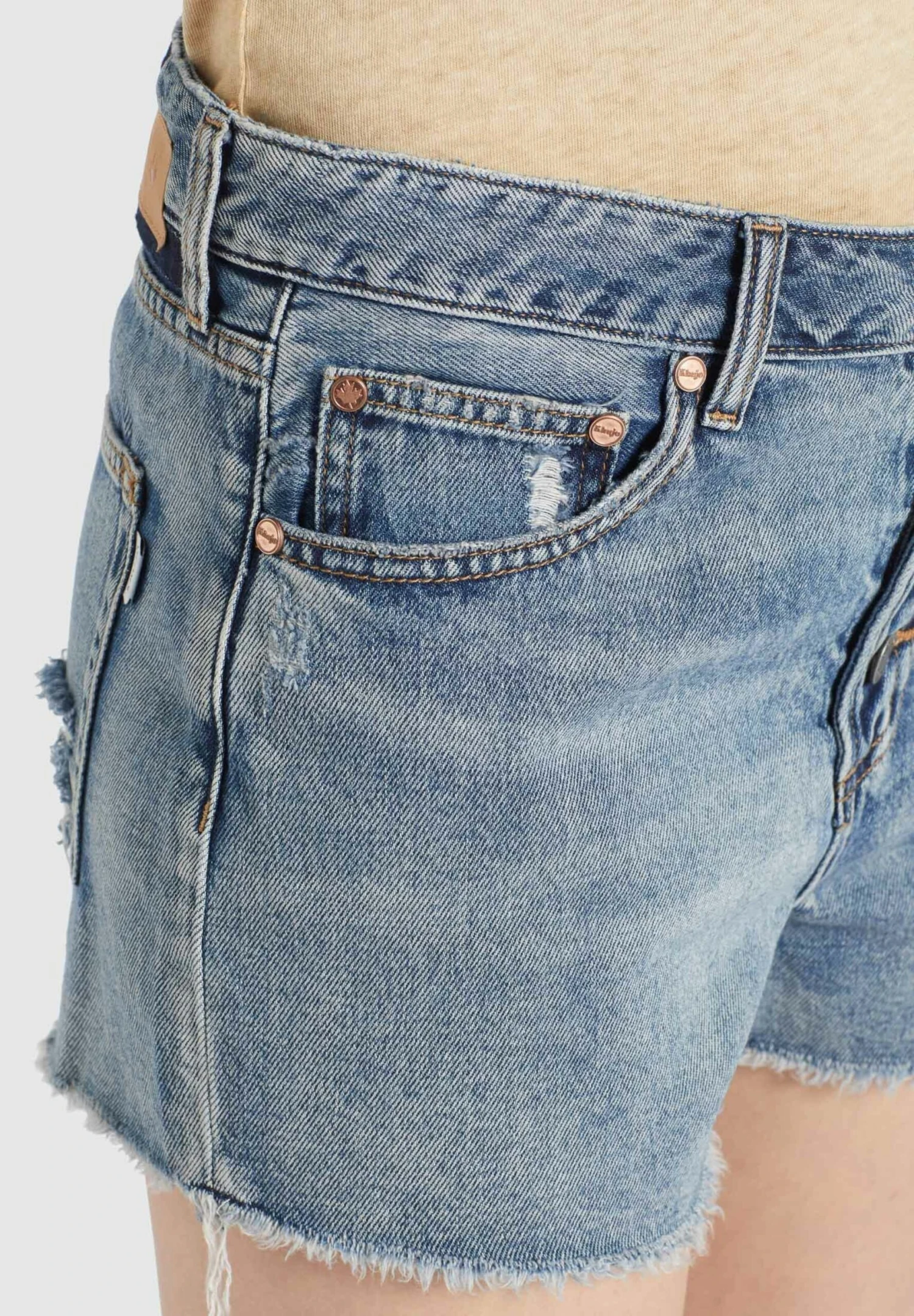 Khujo Denim Shorts Loosefit Jeans Anouk Dames Blauw - Afbeelding 7
