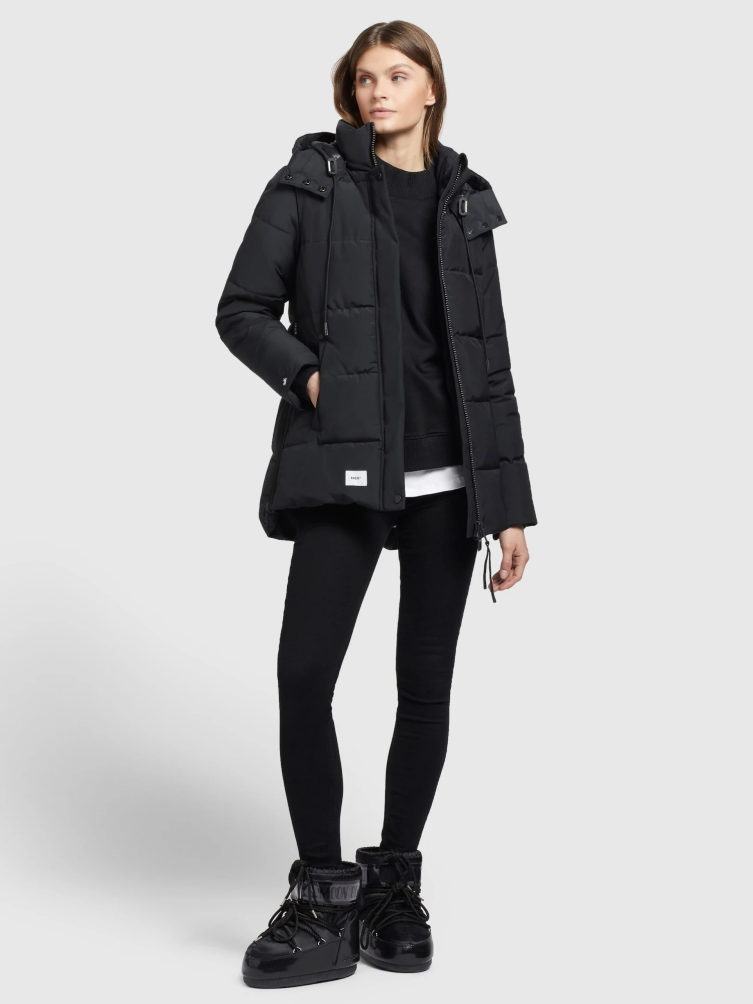 Khujo Winterjassen Winterjas Eunice Dames Zwart - Afbeelding 6